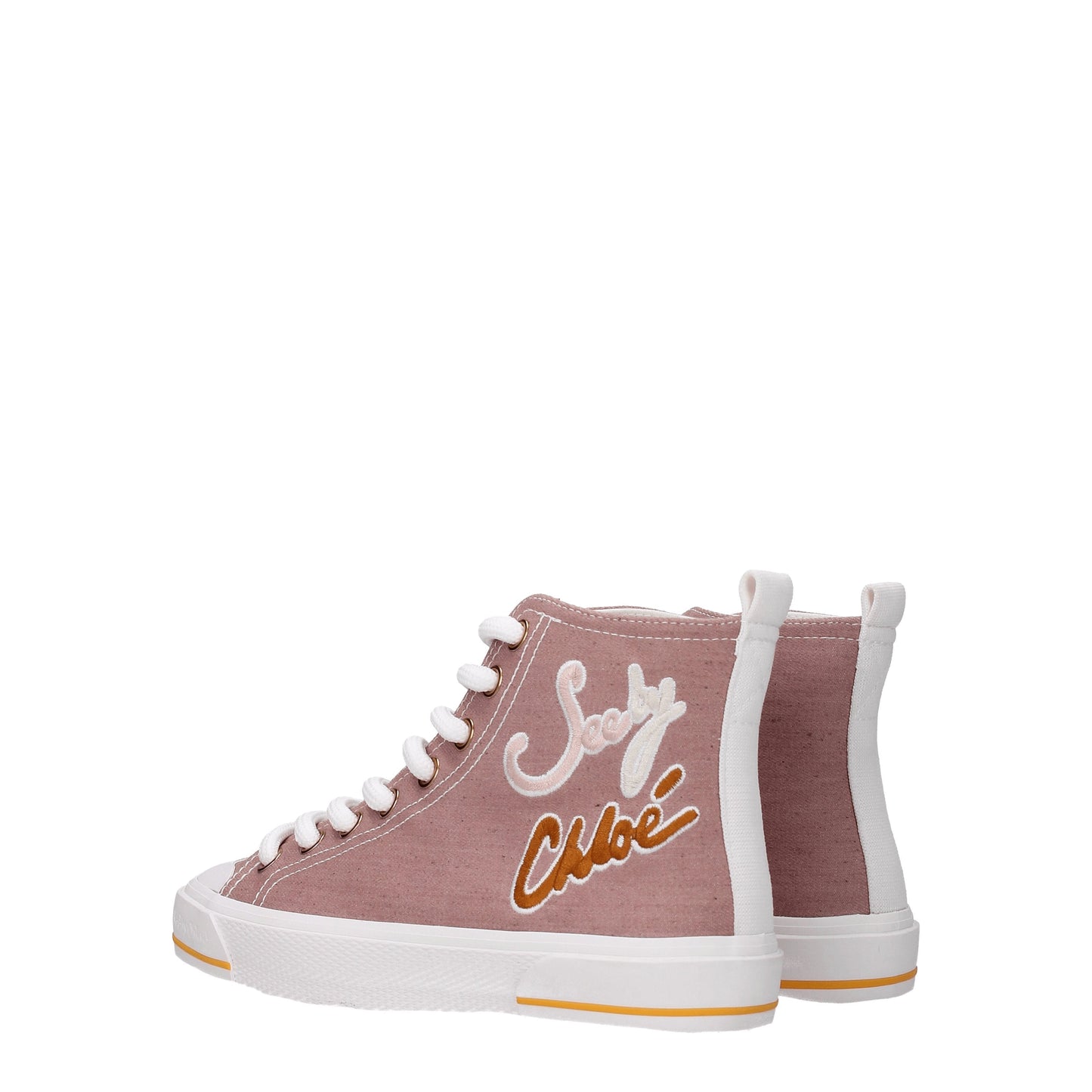 See by Chloé Women's Sneakers in Fabric  Pink/Nude Pink