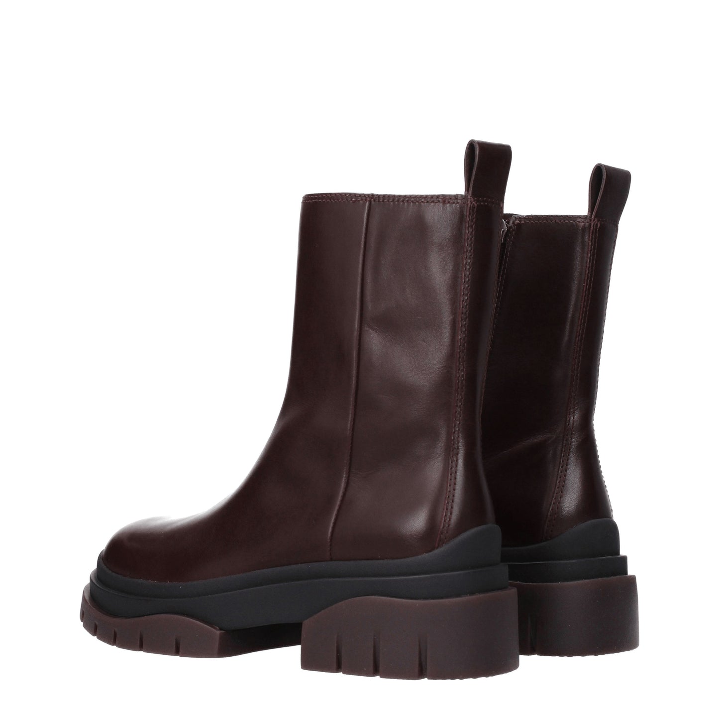 Ash Women's Boots in Leather Red/Bordeaux