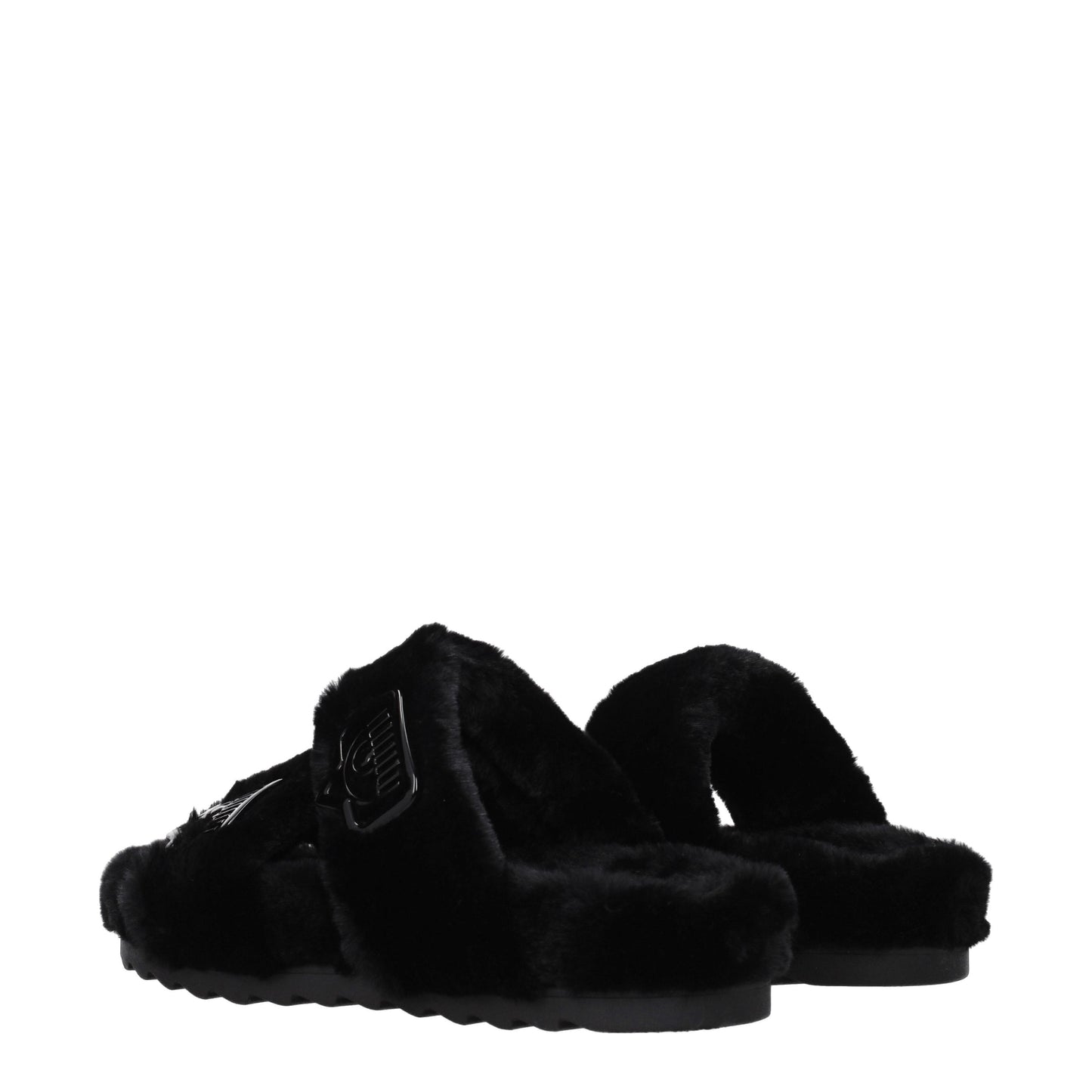 Chiara Ferragni Women's Sandals & Slippers in Eco Fur Black