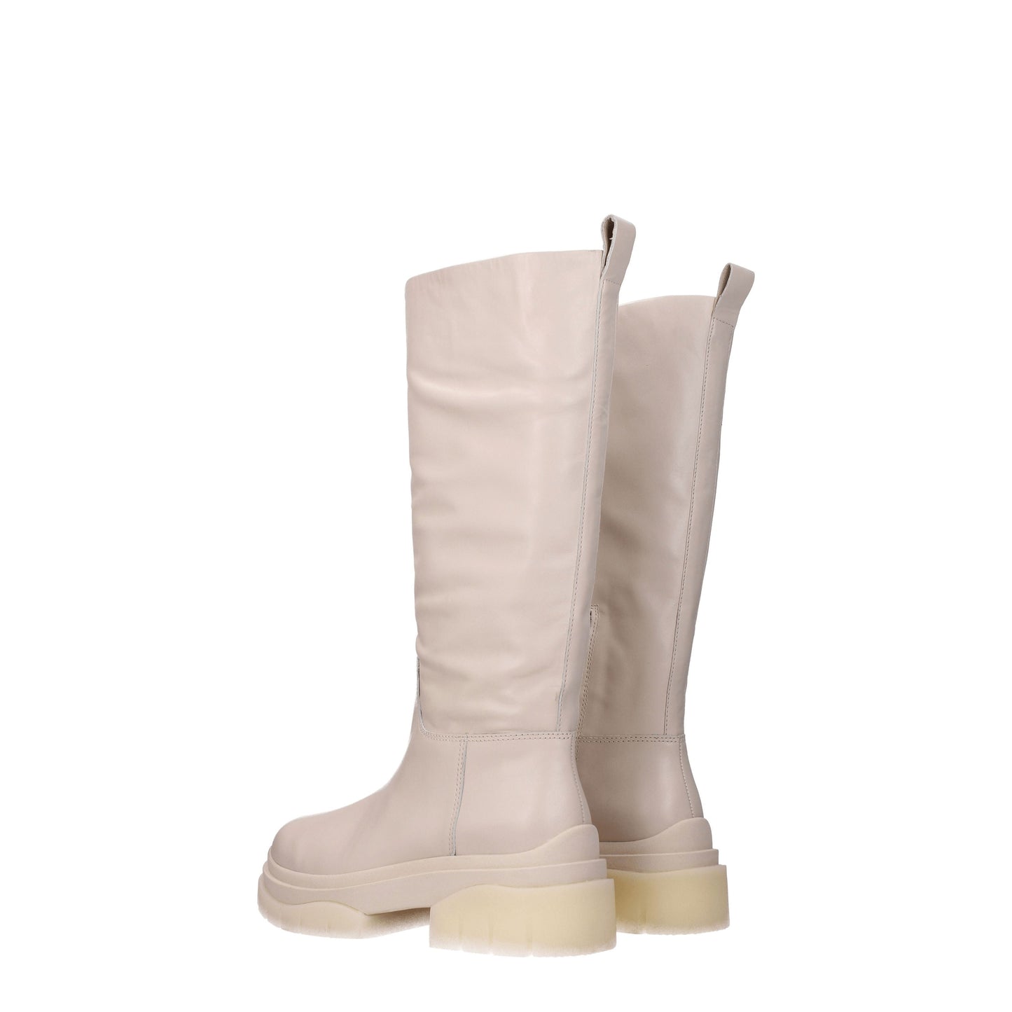 Ash Women's Boots in Leather Beige/Cream