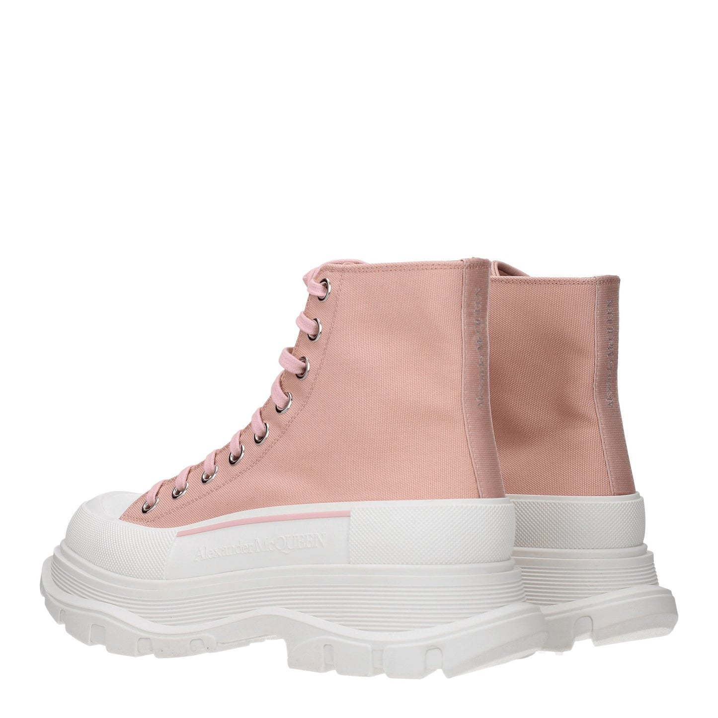 Alexander McQueen Women's Boots in Fabric  Pink