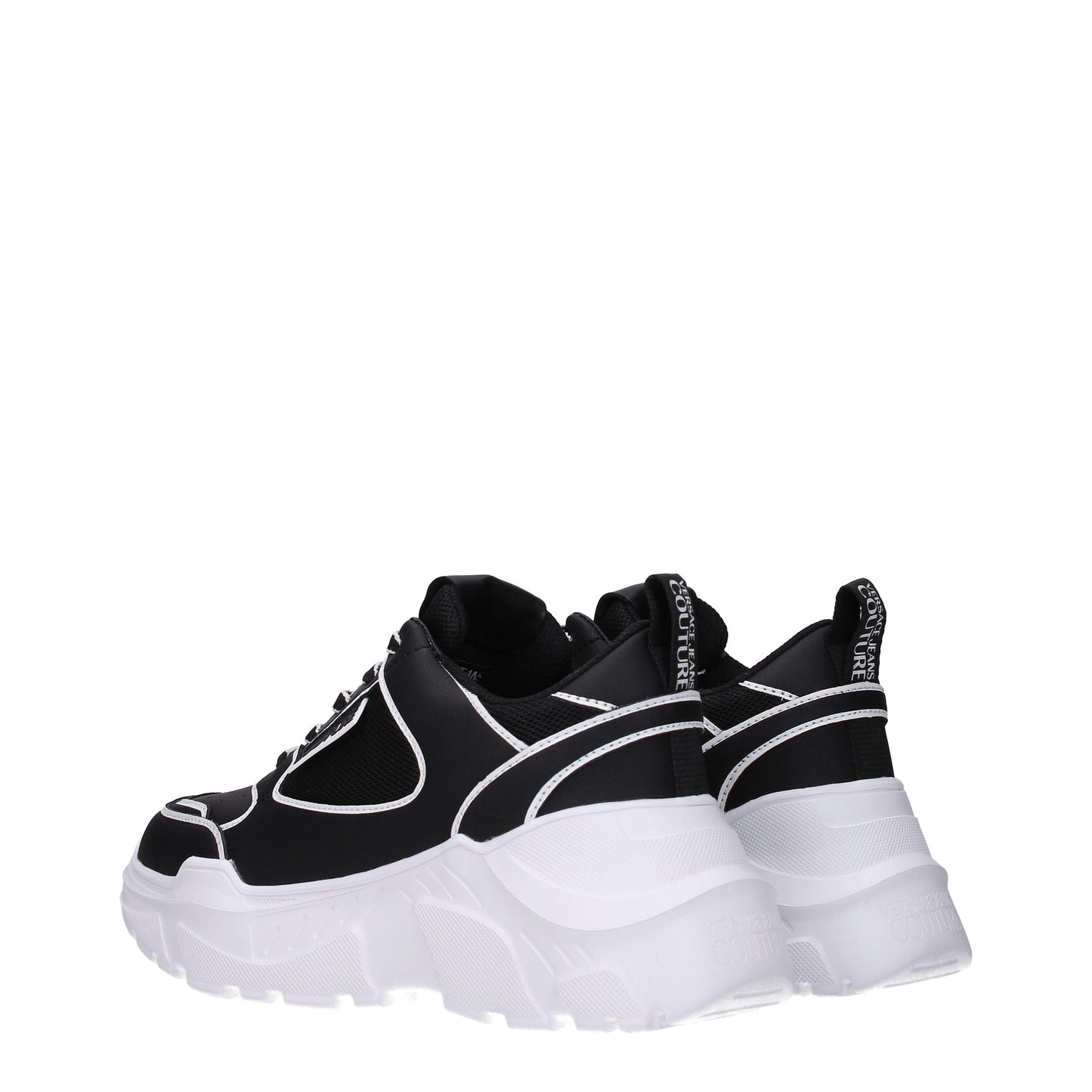 Versace Jeans Women's Sneakers in Leather Black/White