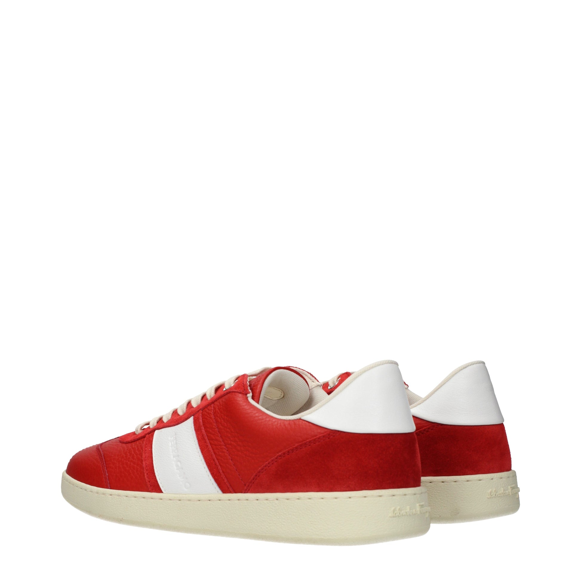 Salvatore Ferragamo Sneakers Men Leather Red/Flame