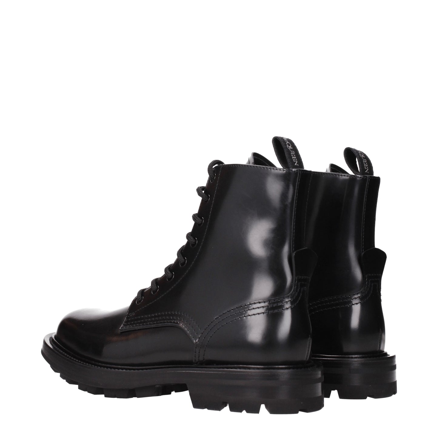 Alexander McQueen Men's Boots in Leather Black