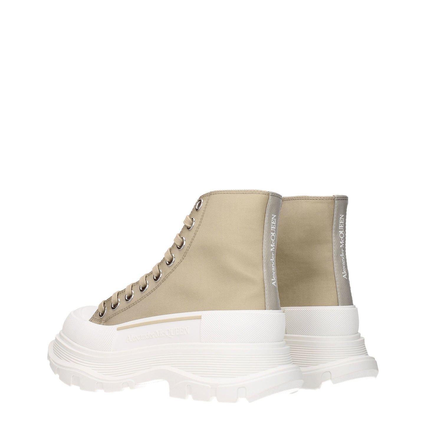 Alexander McQueen Women's Boots in Fabric  Beige