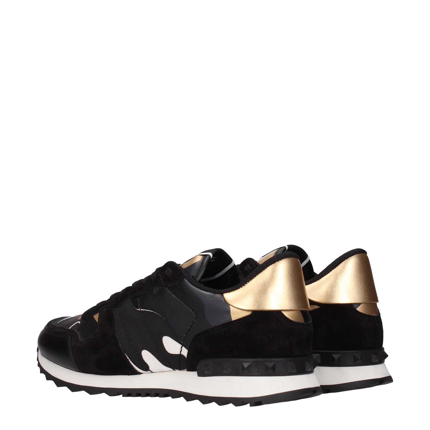 Valentino Garavani Men's Sneakers in Fabric  Black/Gold