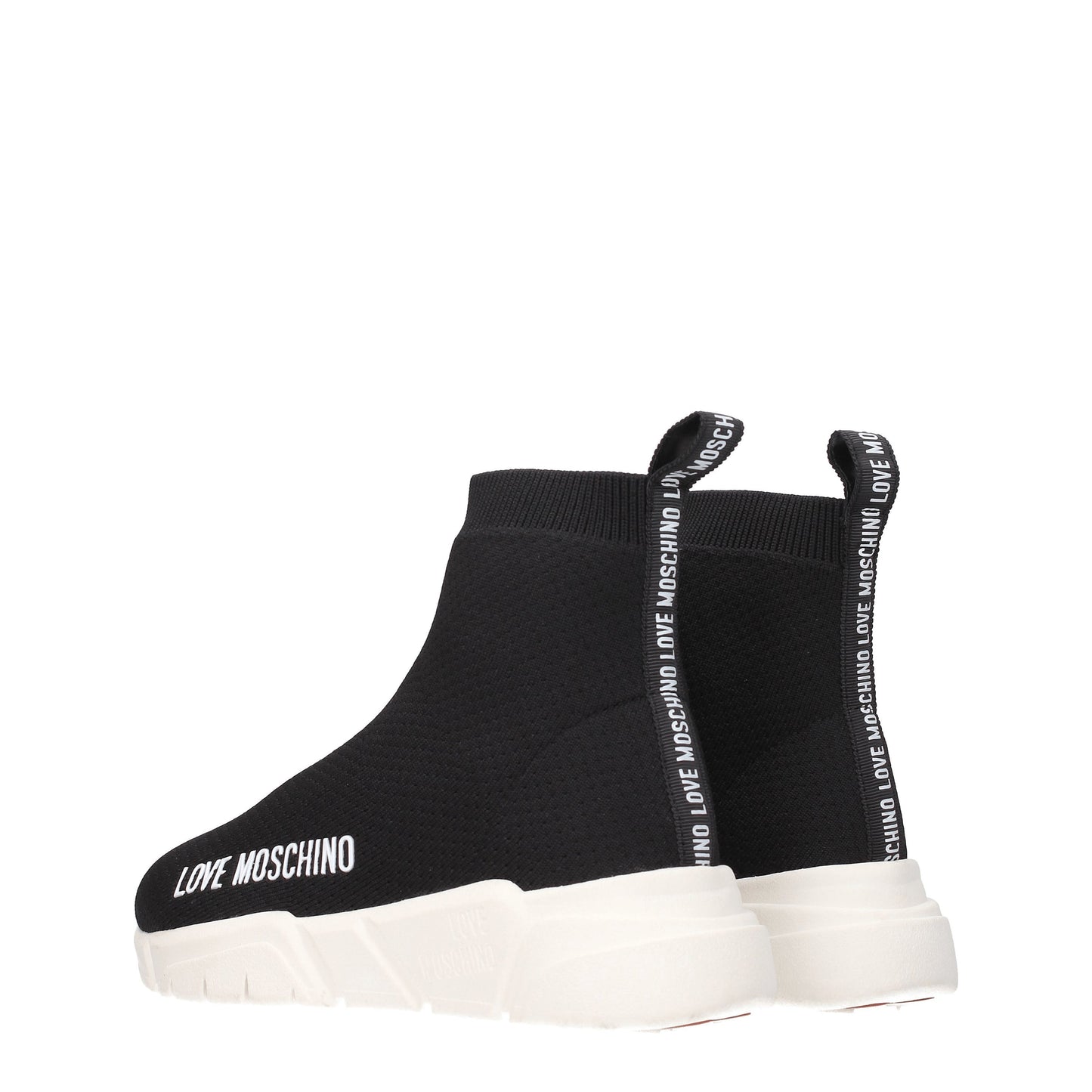 Love Moschino Women's Sneakers in Fabric  Black/White