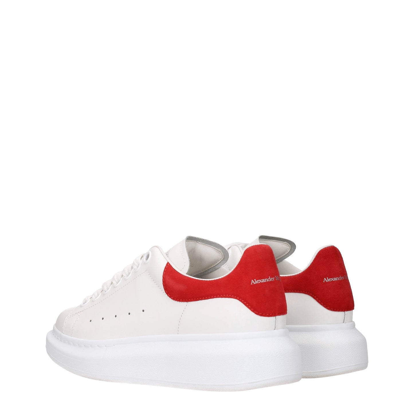 Alexander McQueen Women's Sneakers in Leather White/Red