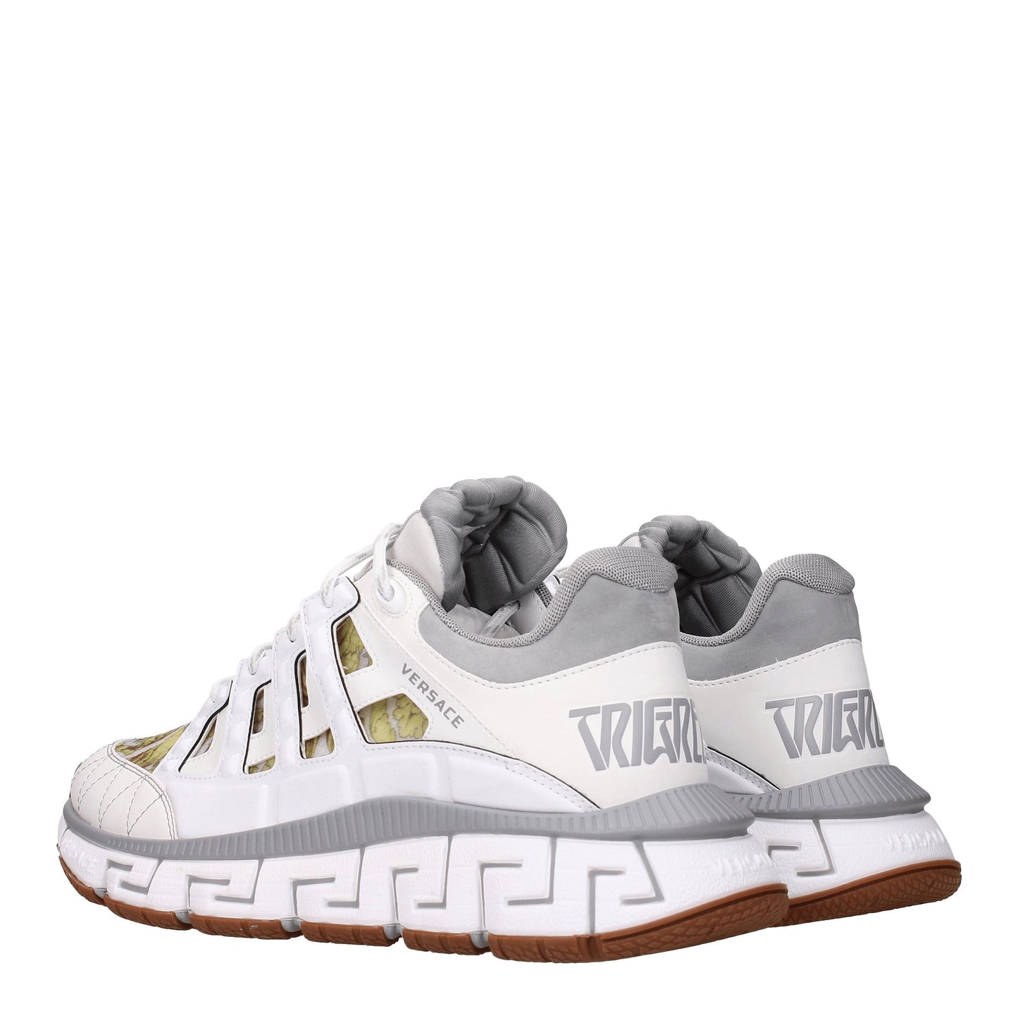 Versace Men's Sneakers in Leather White/Grey