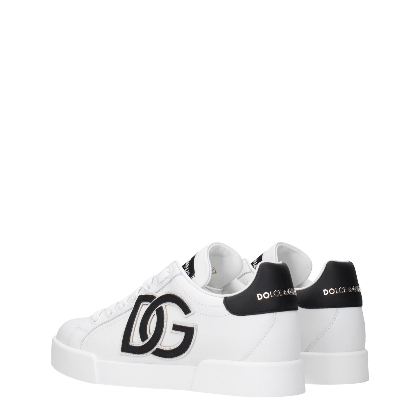 Dolce&Gabbana Women's Sneakers in Leather White/Black