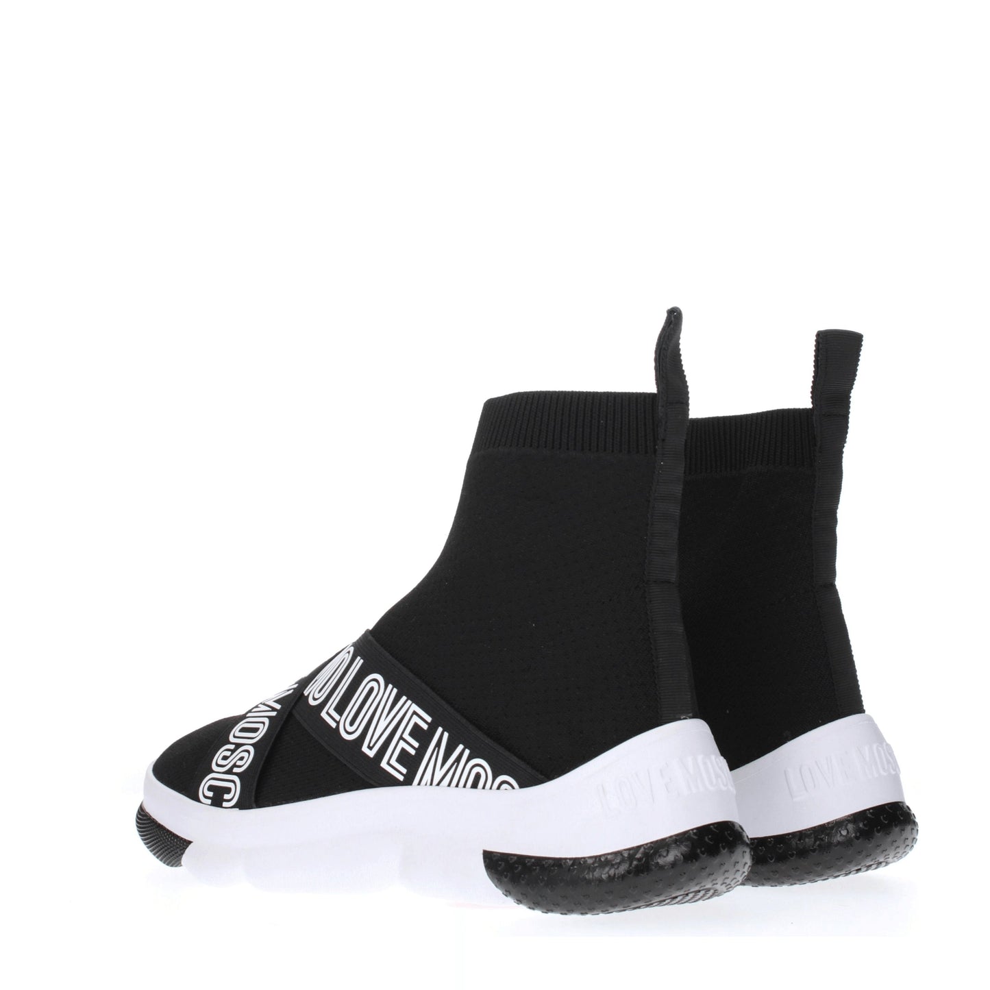 Love Moschino Women's Sneakers in Fabric  Black/White