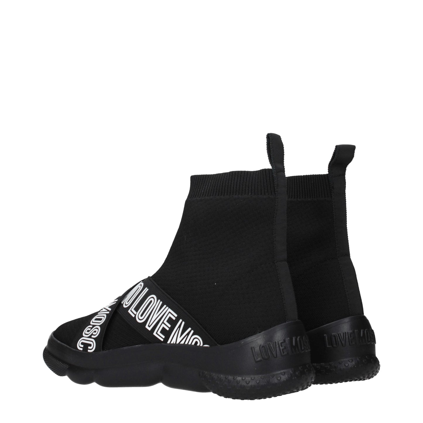 Love Moschino Women's Sneakers in Fabric  Black/Black