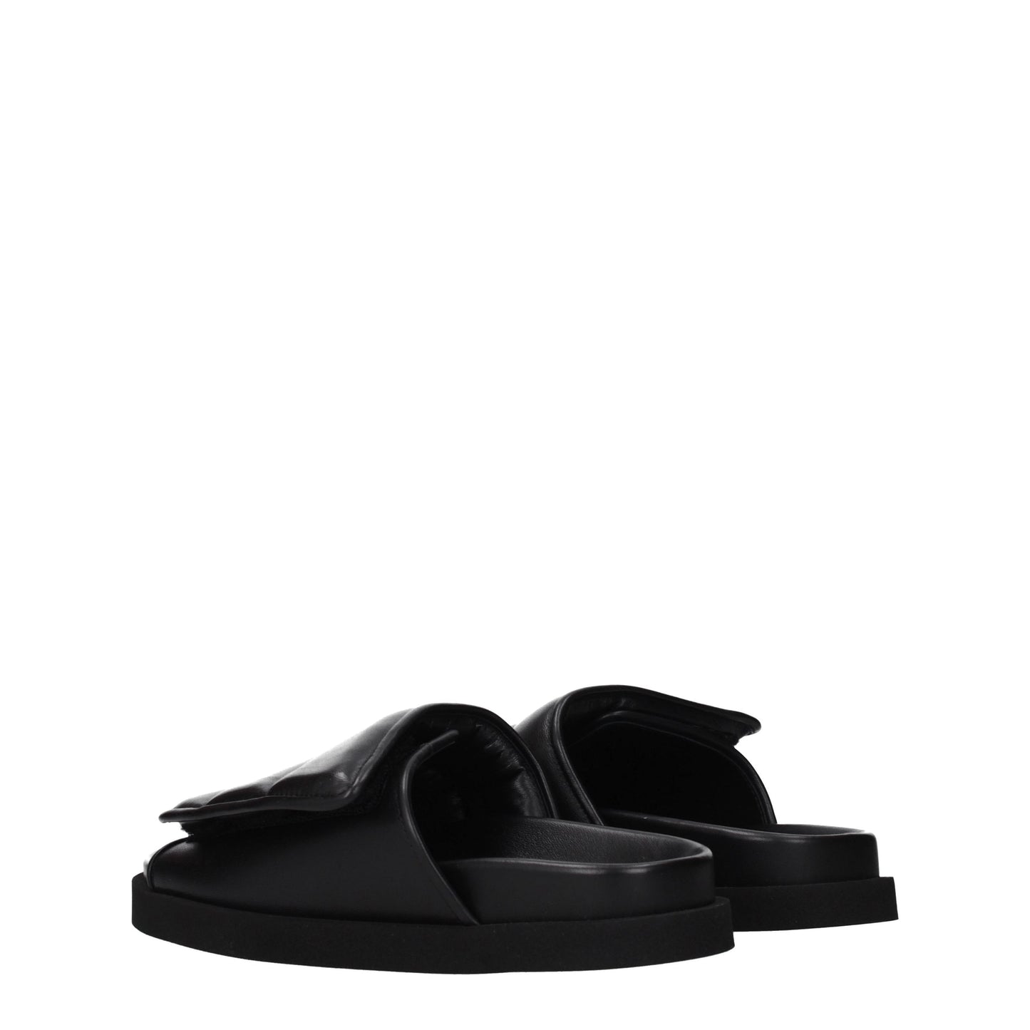 Gia Borghini Women's Sandals & Slippers in Leather Black