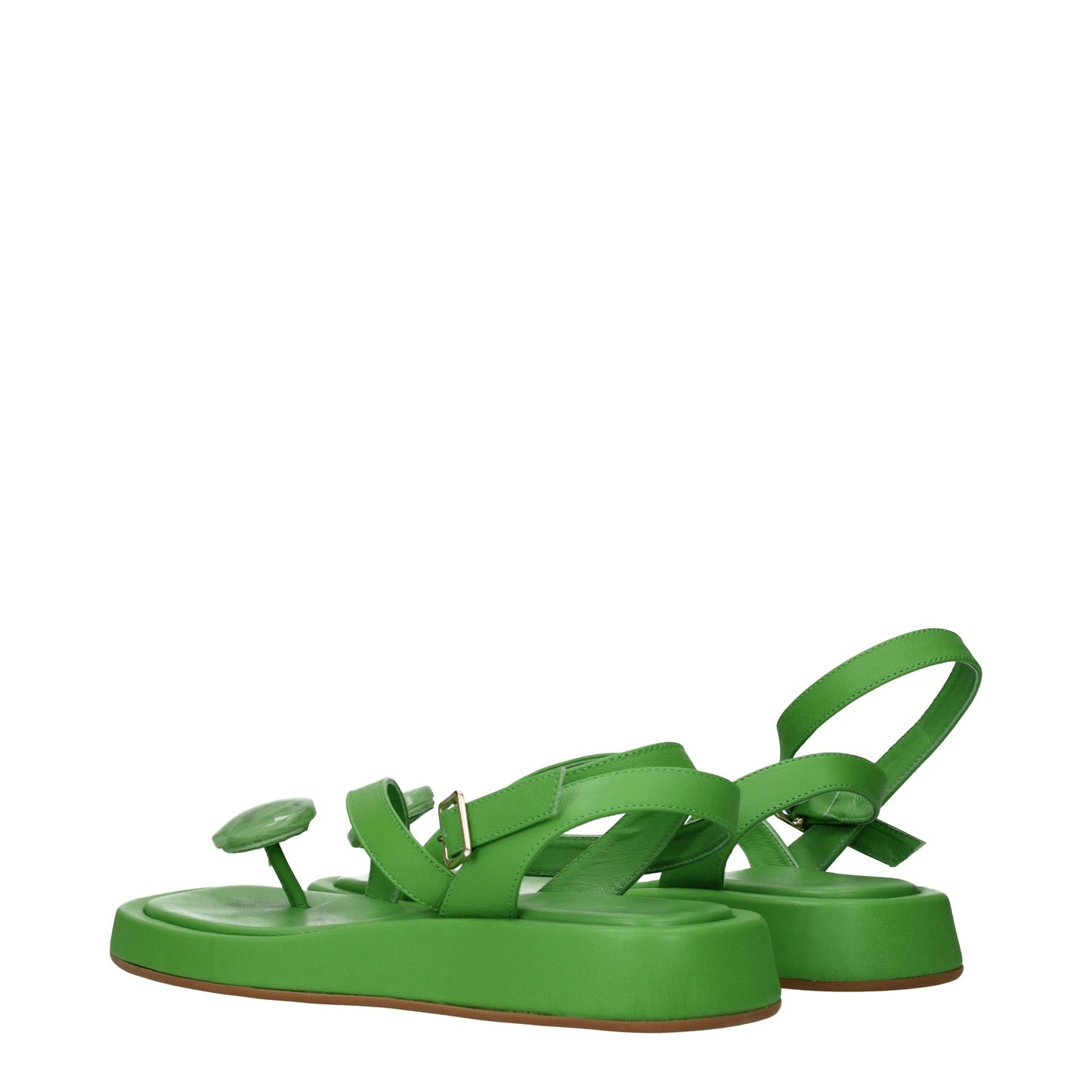 Gia Borghini Women's Sandals in Leather Green/Jade