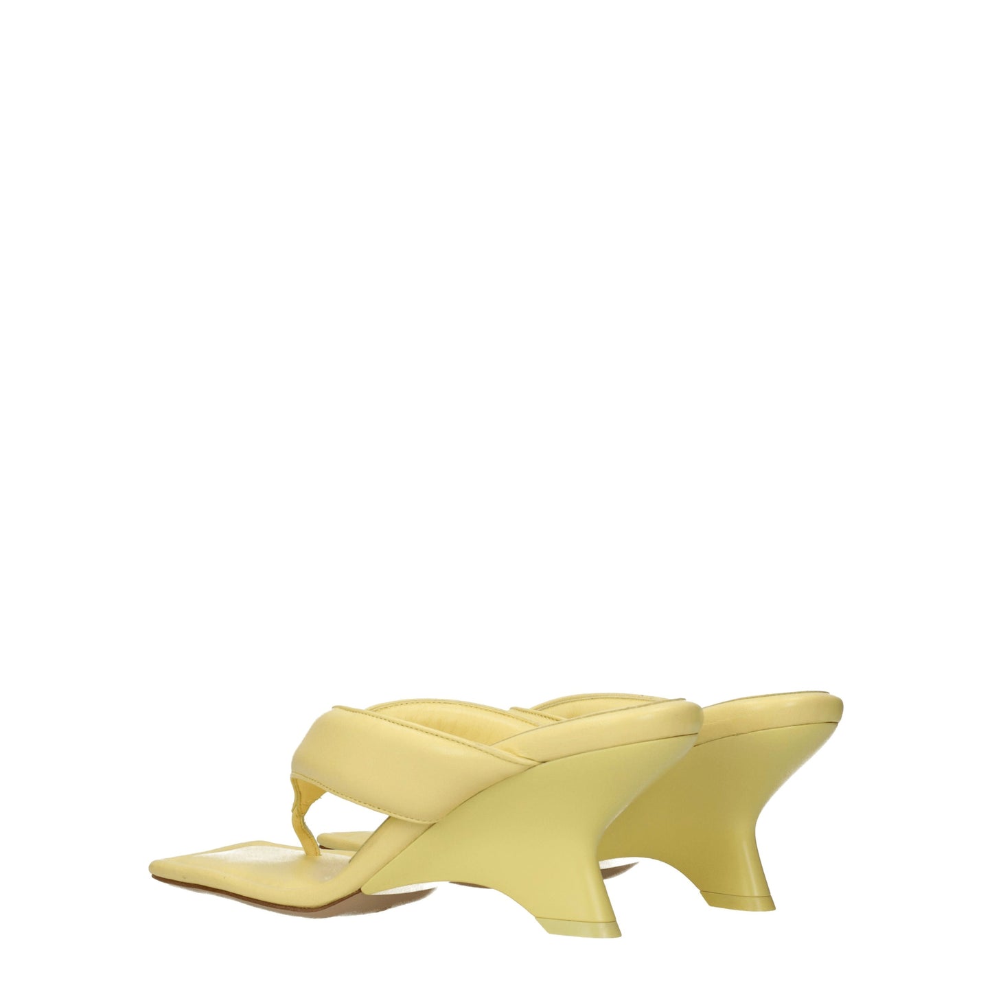 Gia Borghini Women's Sandals in Leather Yellow