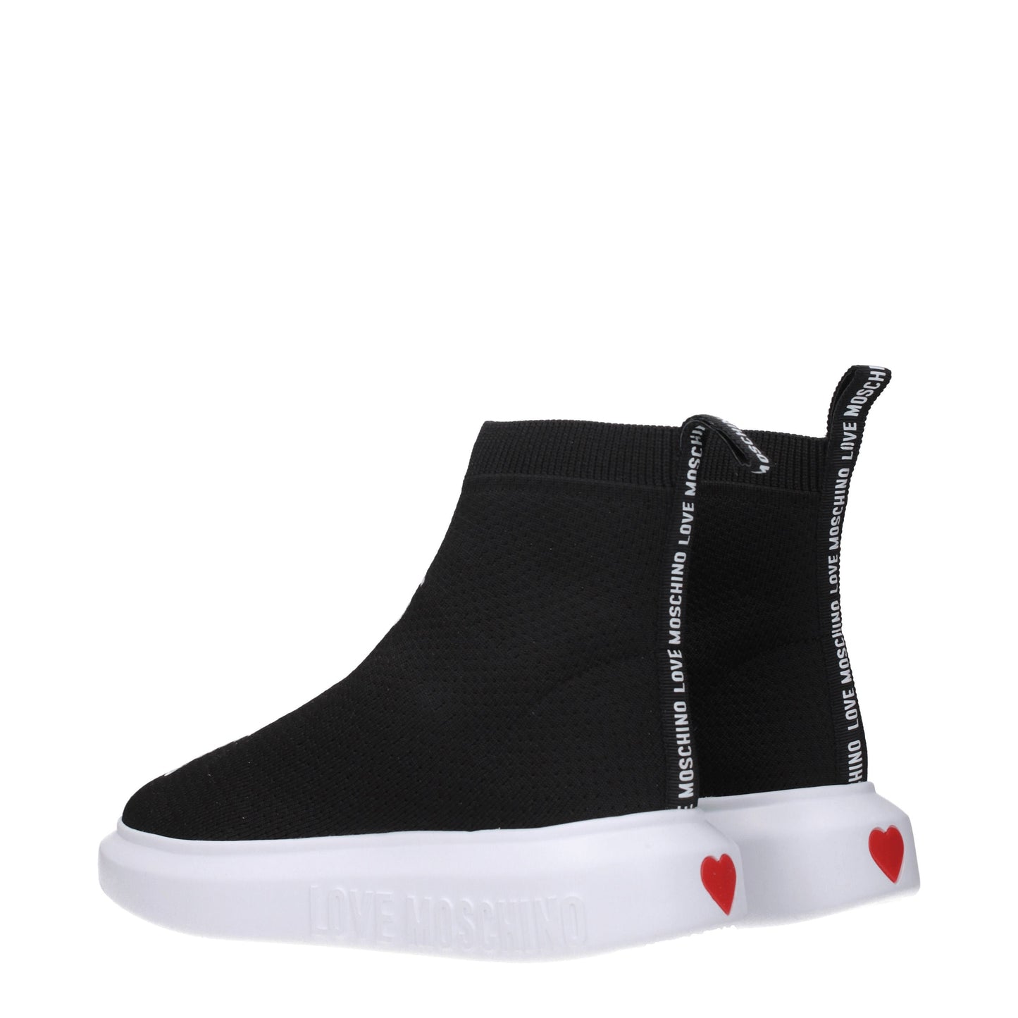 Love Moschino Women's Sneakers in Fabric  Black/White