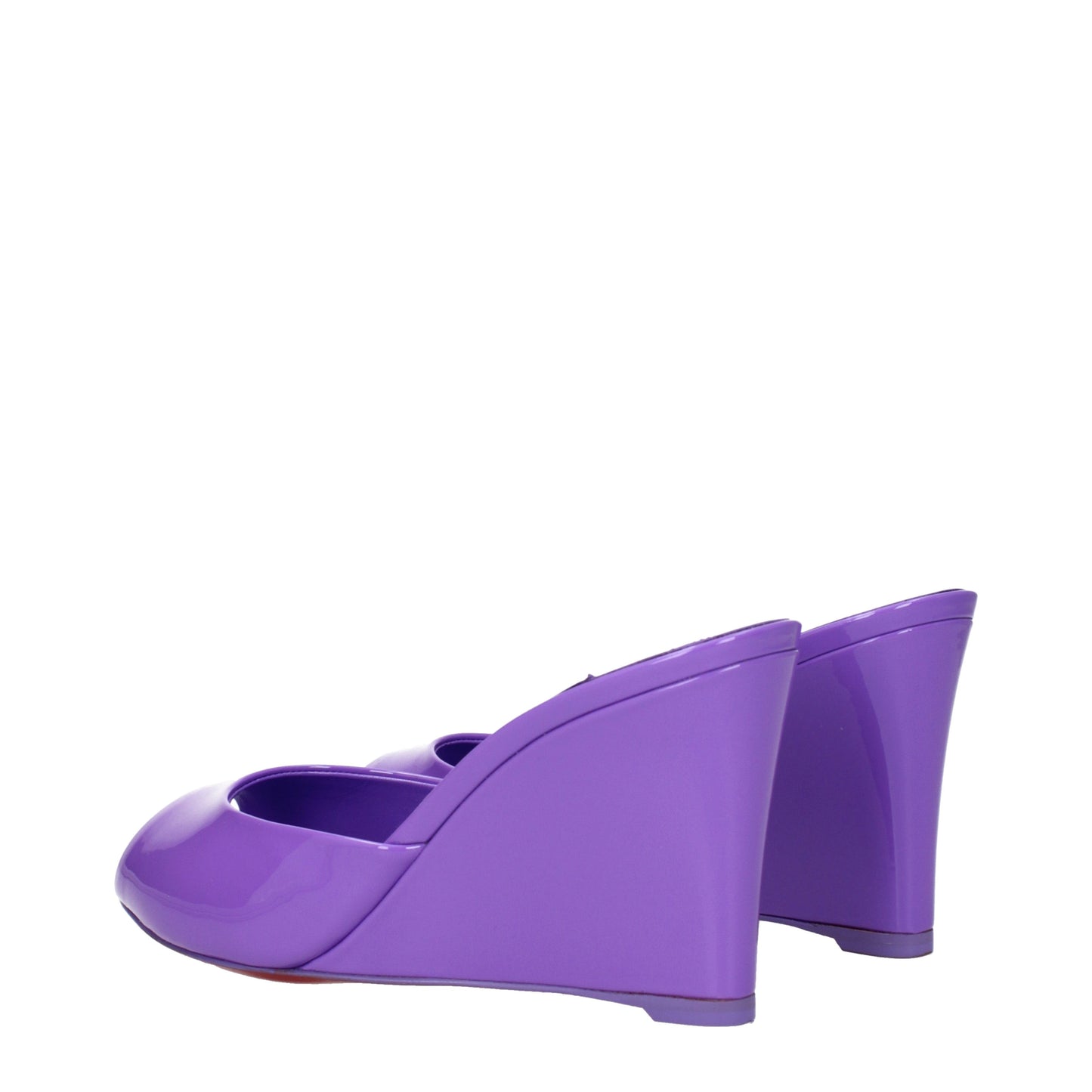 Louboutin Women's Wedges Patent Leather Violet