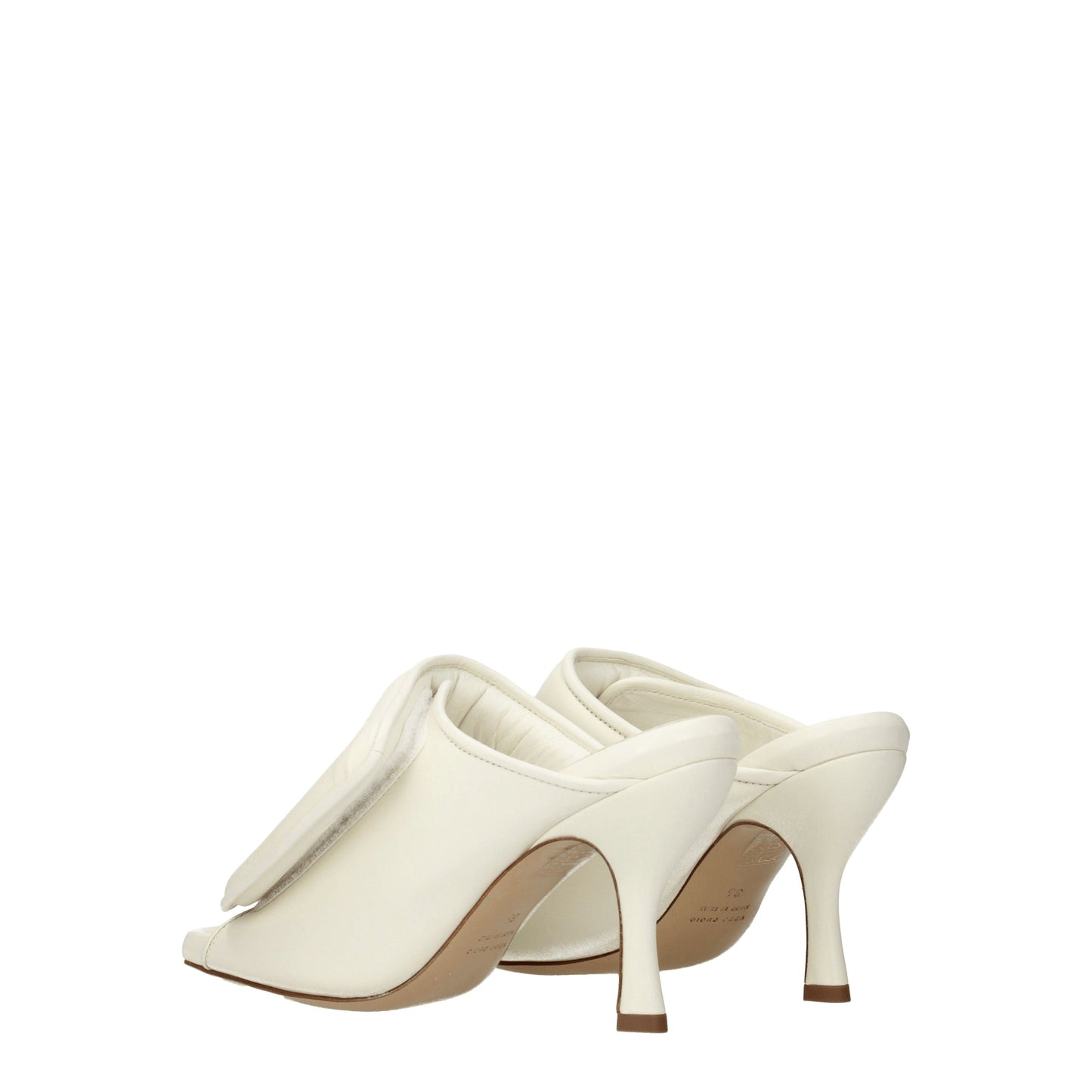 Gia Borghini Women's Sandals in Leather Beige/Ivory