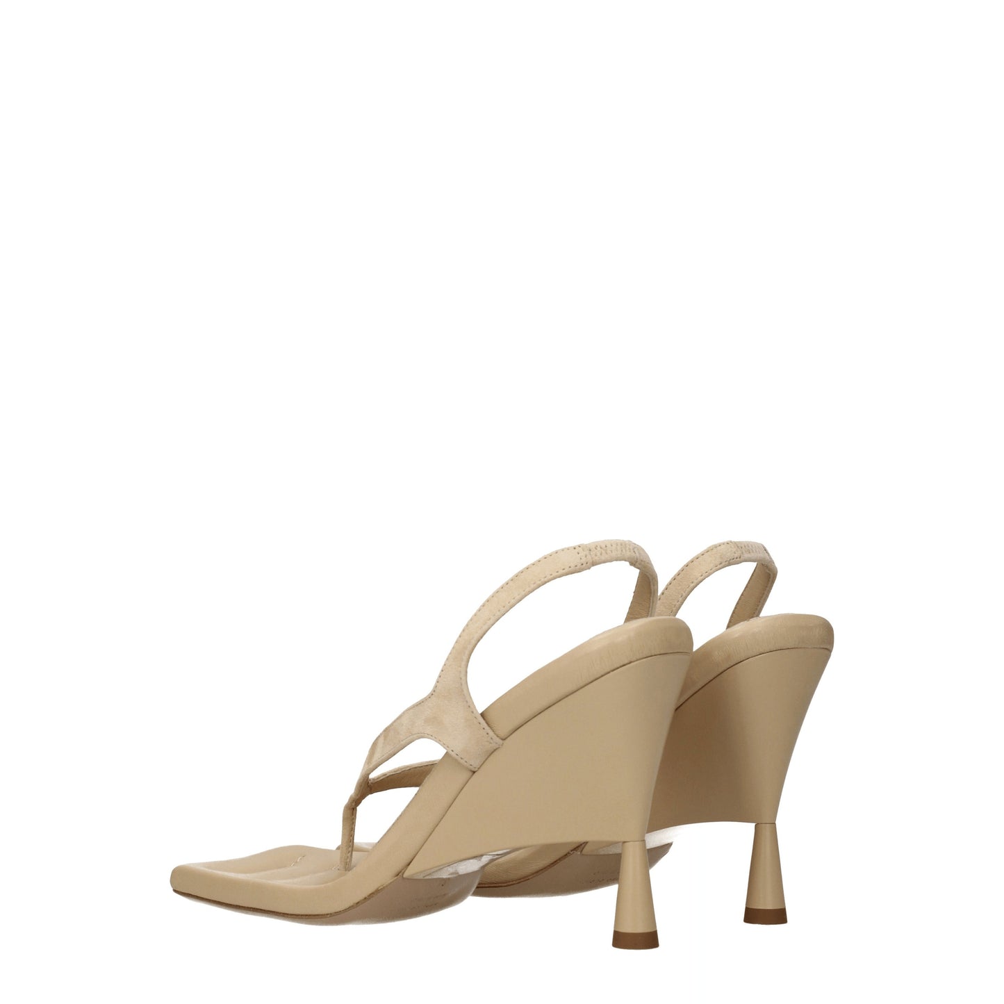 Gia Borghini Women's Sandals in Suede Beige/Taupe