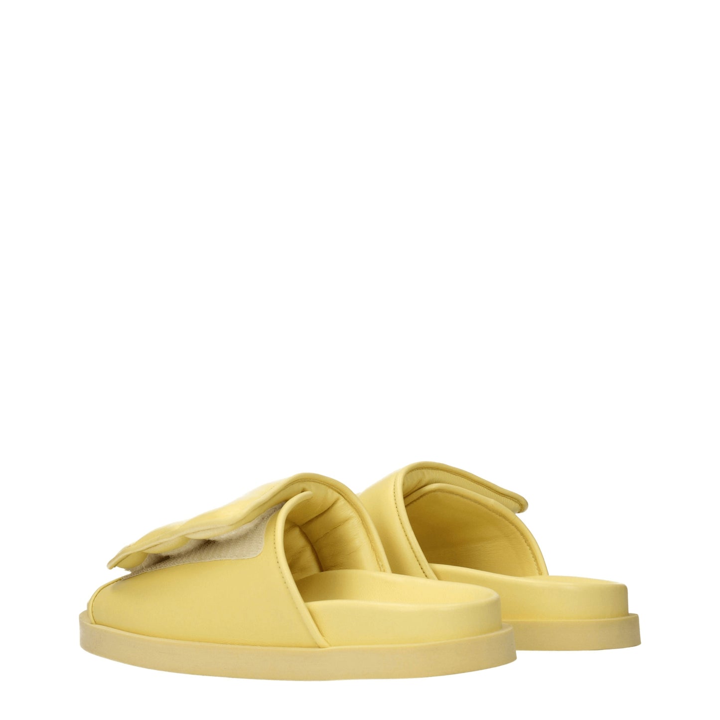 Gia Borghini Women's Sandals & Slippers in Leather Yellow/Pastel Yellow