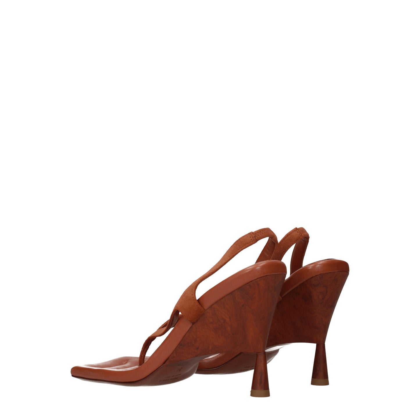 Gia Borghini Women's Sandals in Suede Brown/Caramel