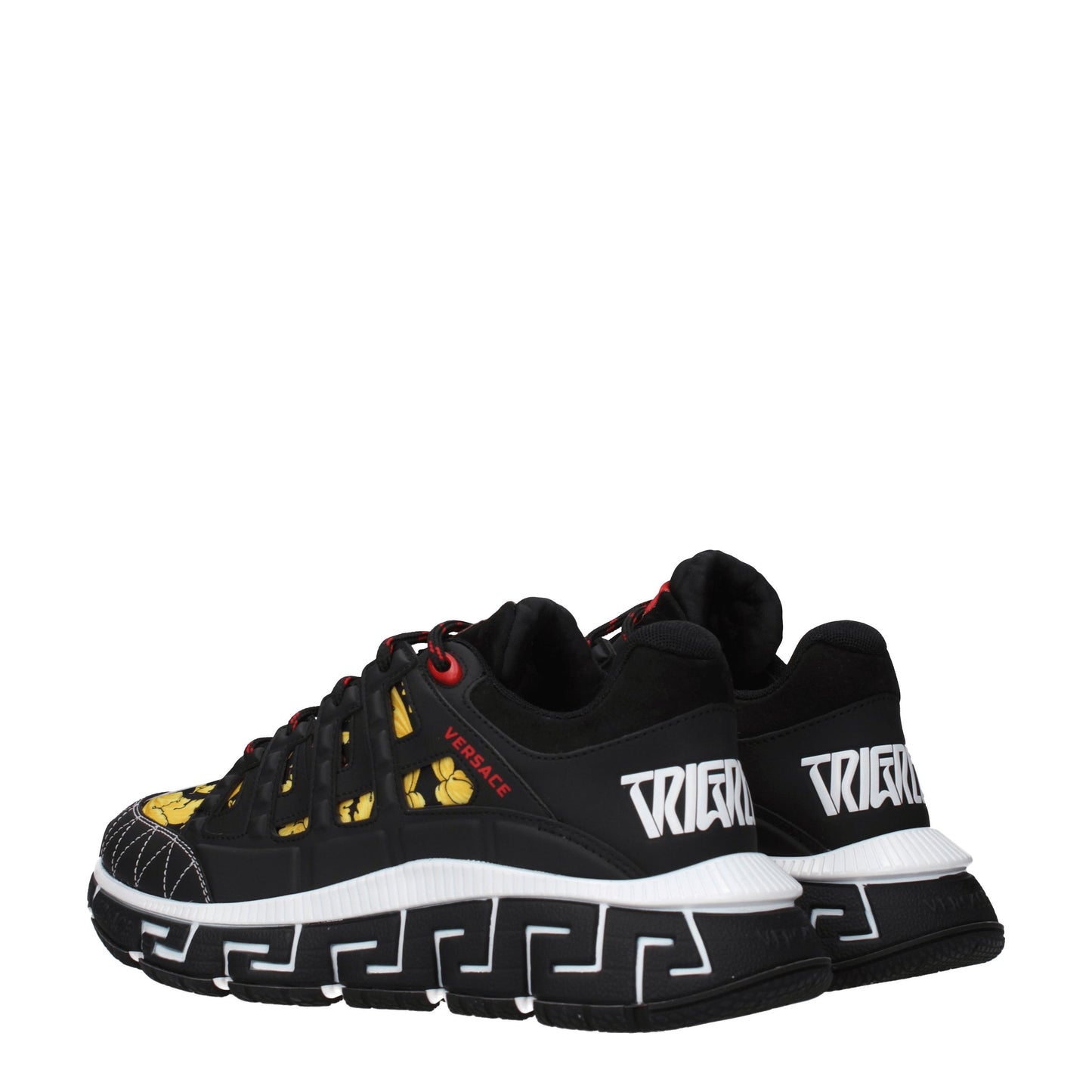 Versace Men's Sneakers in Fabric  Black/Gold