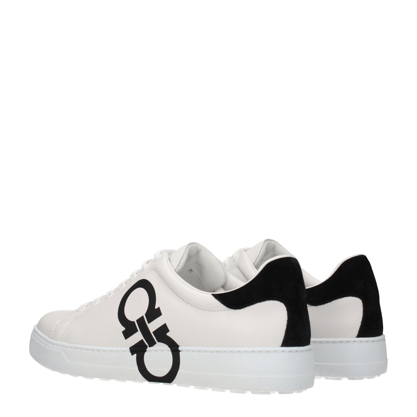 Salvatore Ferragamo Men's Sneakers in Leather White/Black