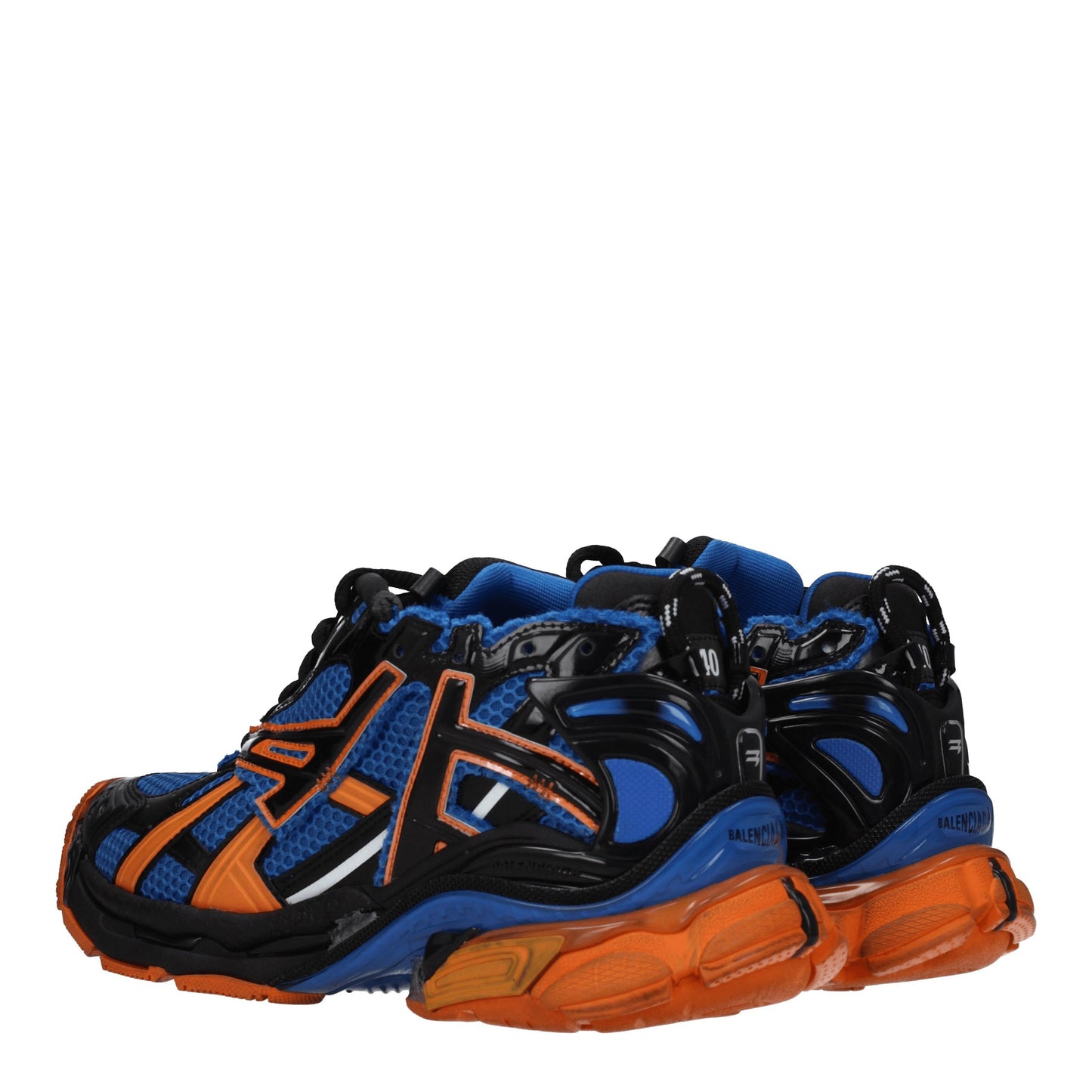 Balenciaga Men's Sneakers in Fabric  Blue/Orange