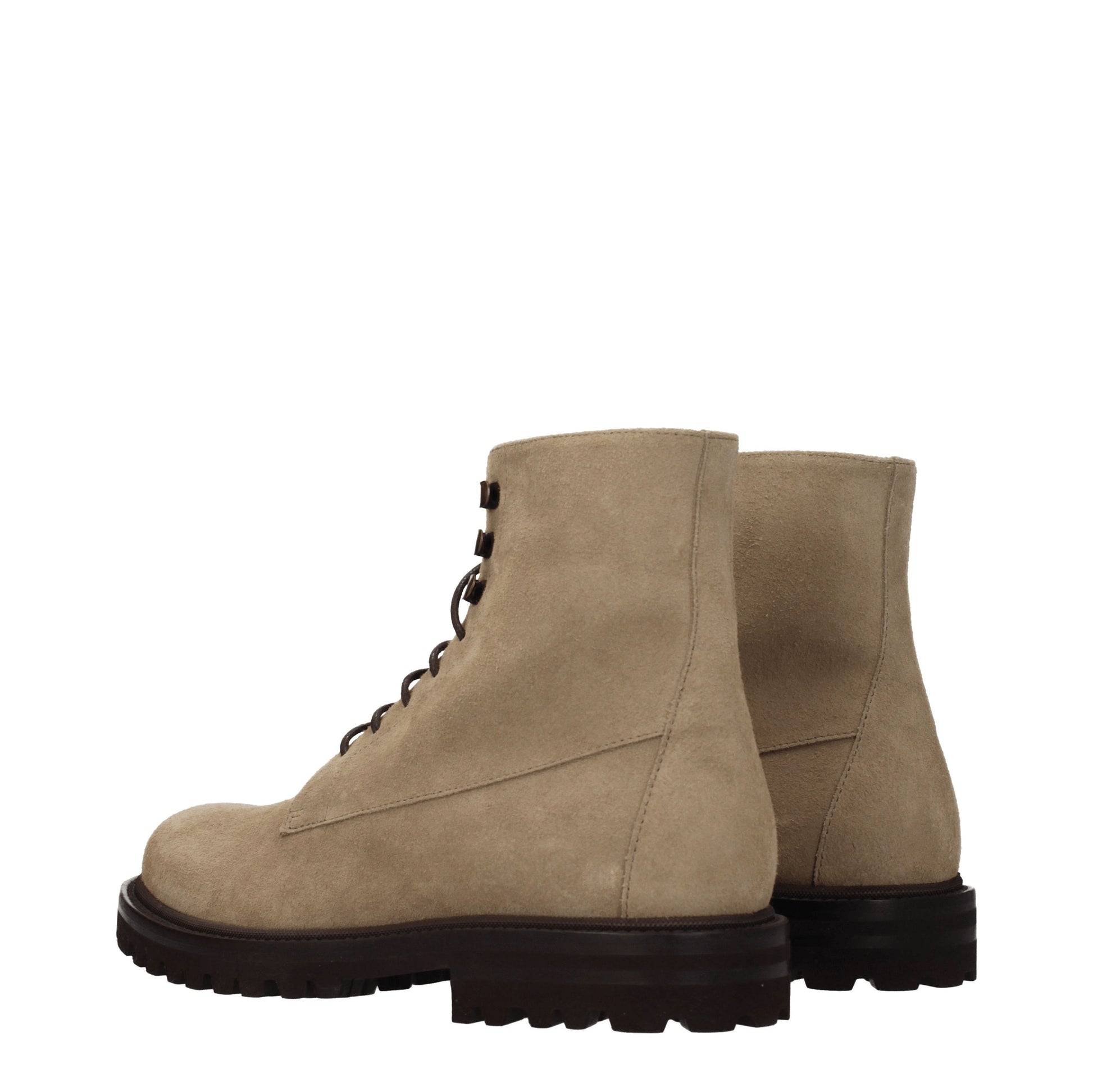 Brunello Cucinelli Men's Ankle Boots Suede Sand