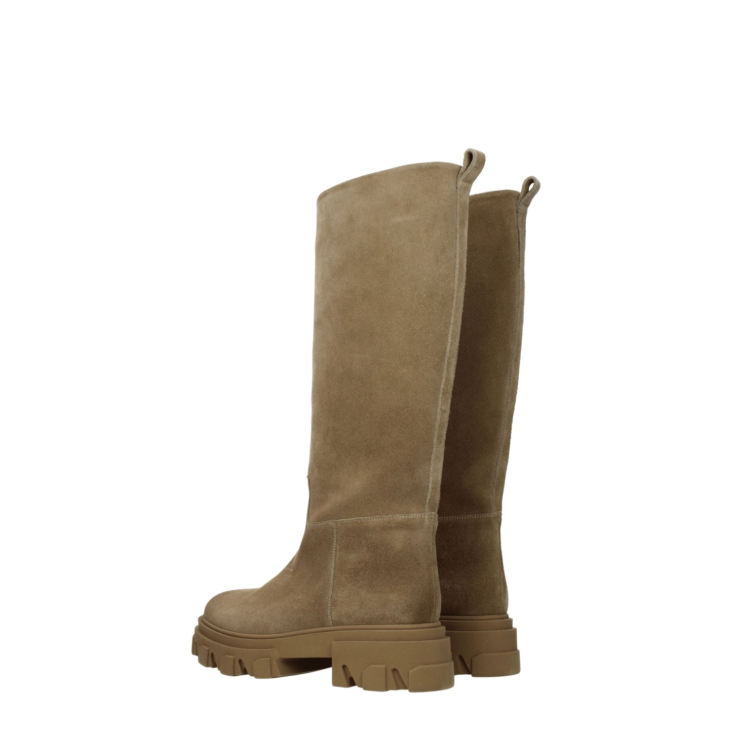 Gia Borghini Women's Boots in Suede Beige/Sand