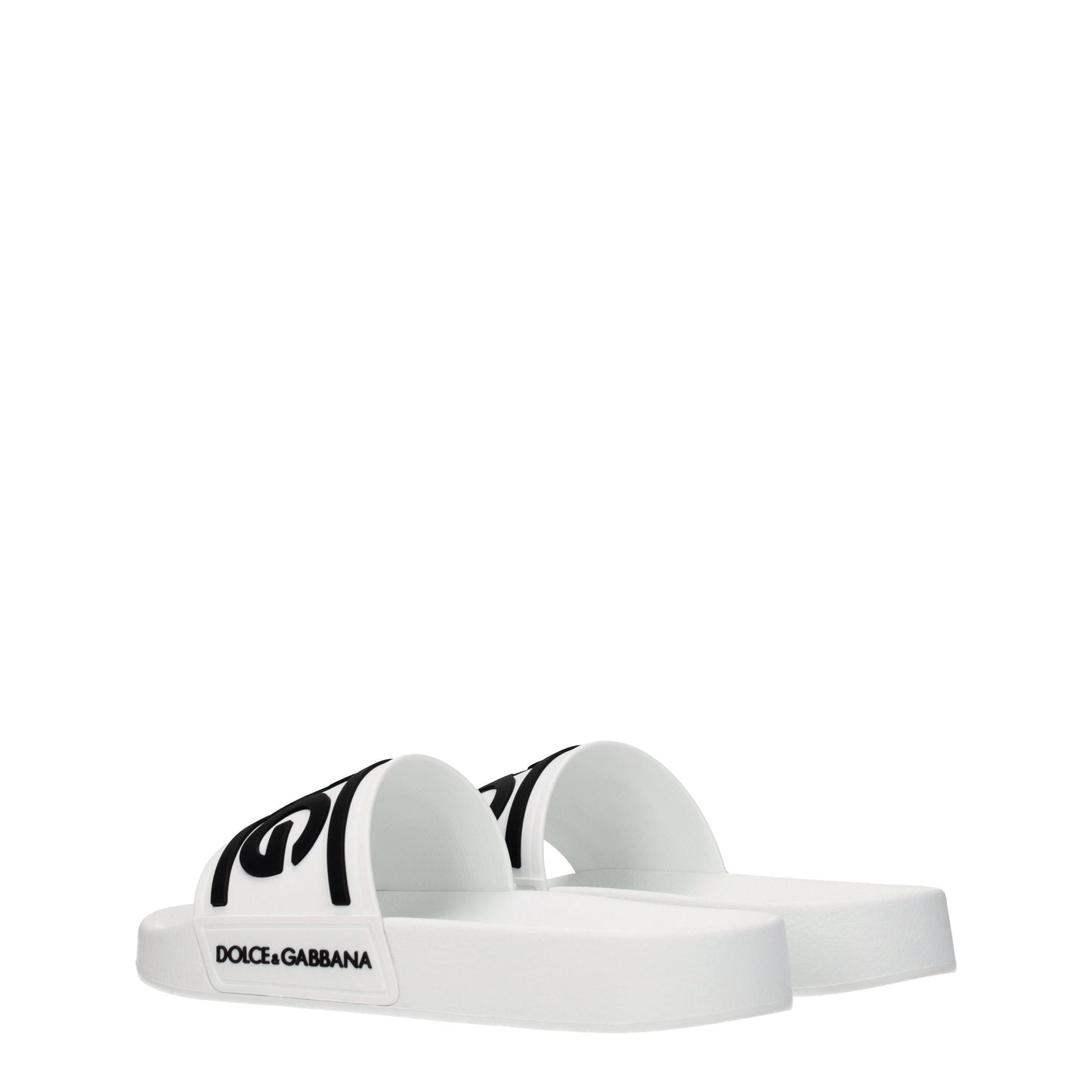 Dolce&Gabbana Women's Sandals & Slippers in Rubber White/Black