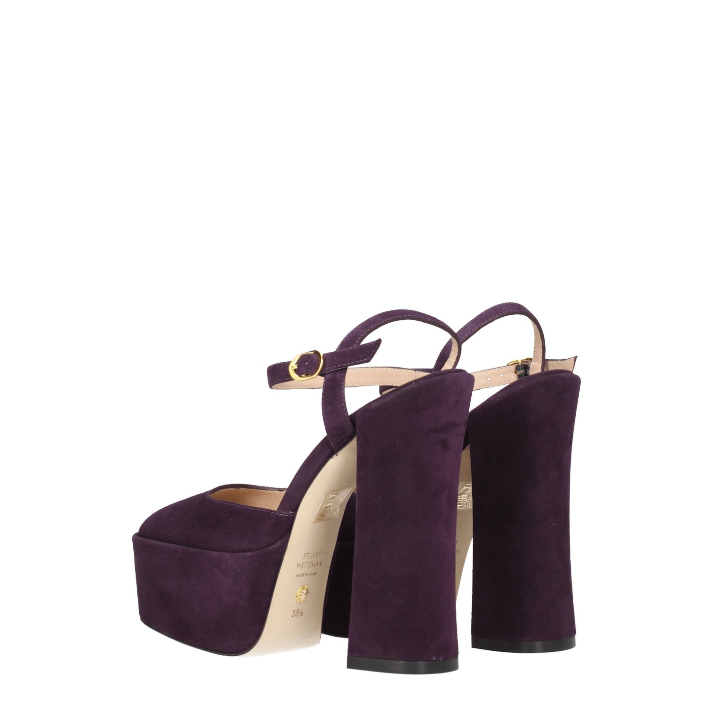 Stuart Weitzman Women's Sandals in Suede Violet/Aubergine