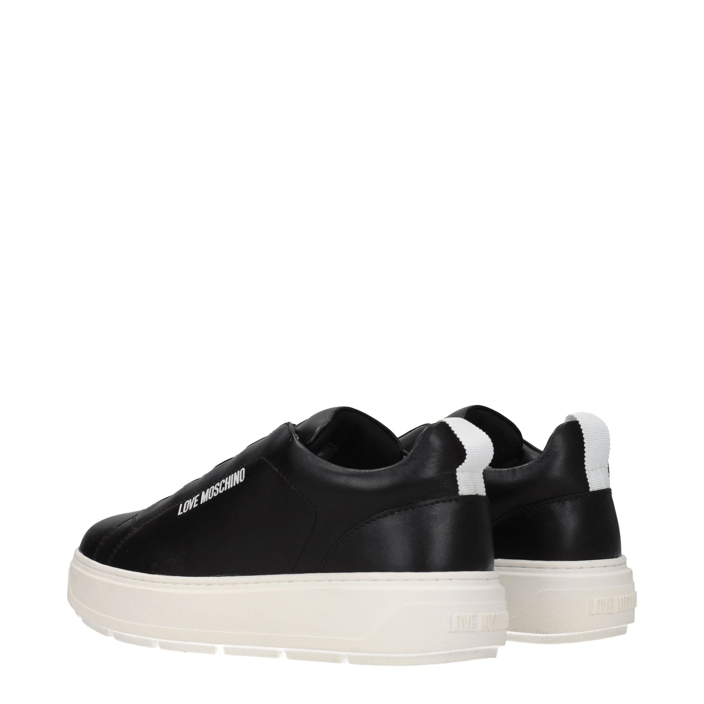 Love Moschino Women's Sneakers in Leather Black