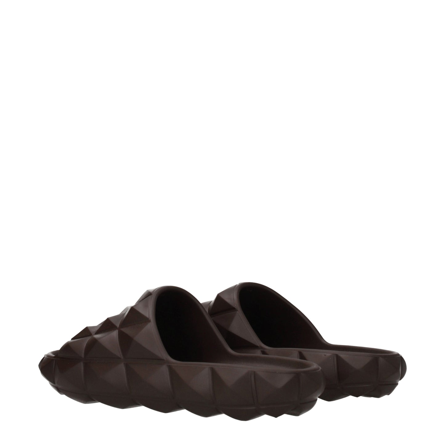 Valentino Garavani Sandals & Slippers Men Rubber Brown/Dark Chocolate