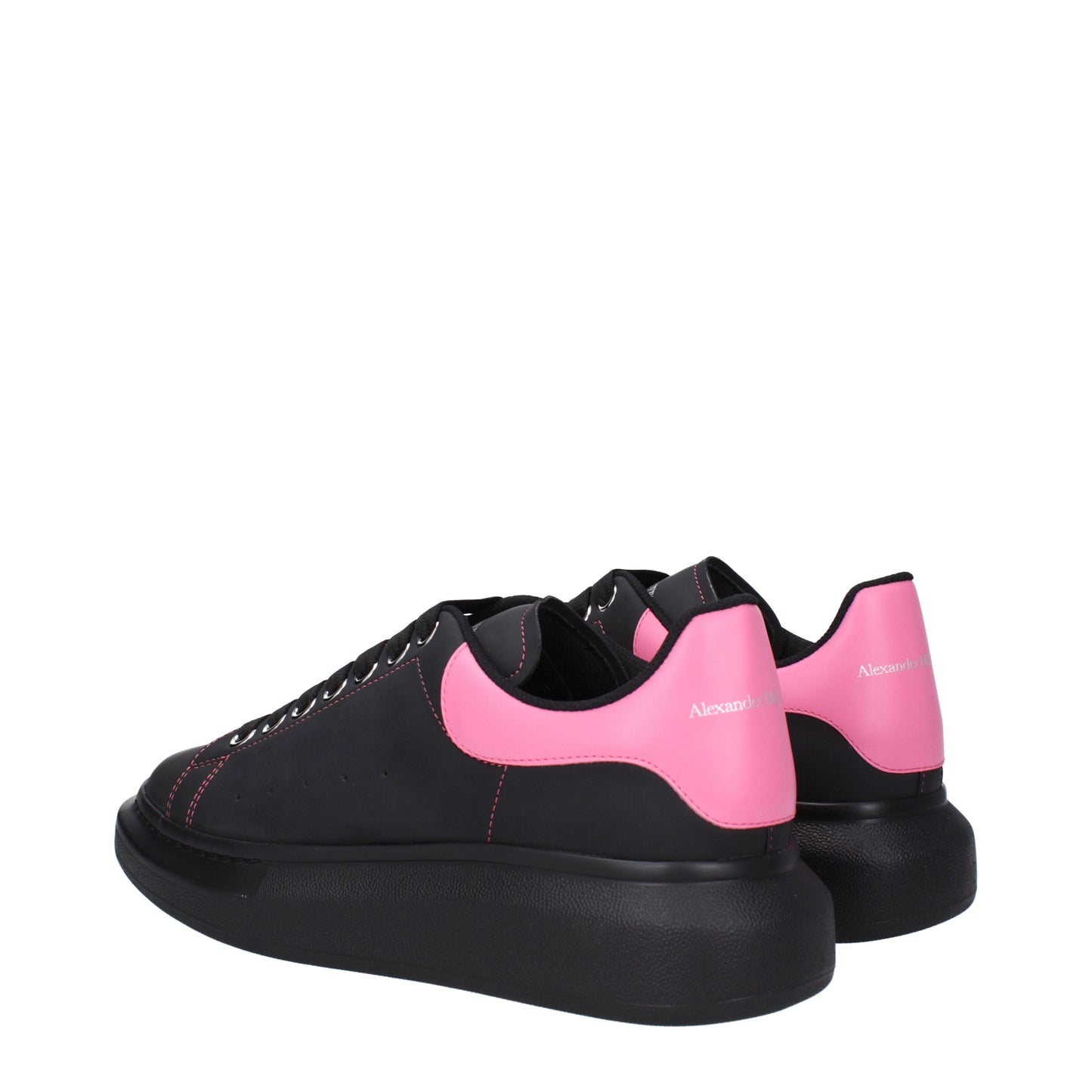 Alexander McQueen Men's Sneakers in Rubberized Leather Black