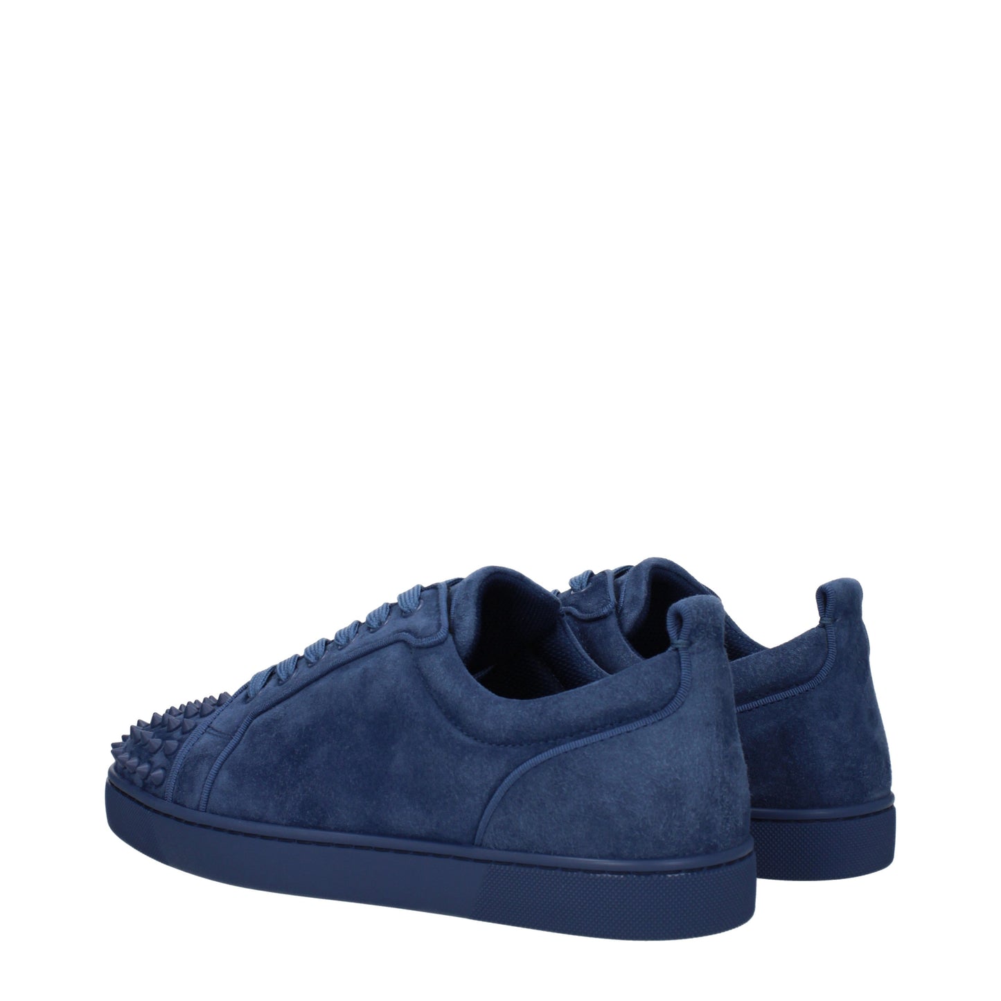 Louboutin Men's Sneakers in Suede Blue/Denim