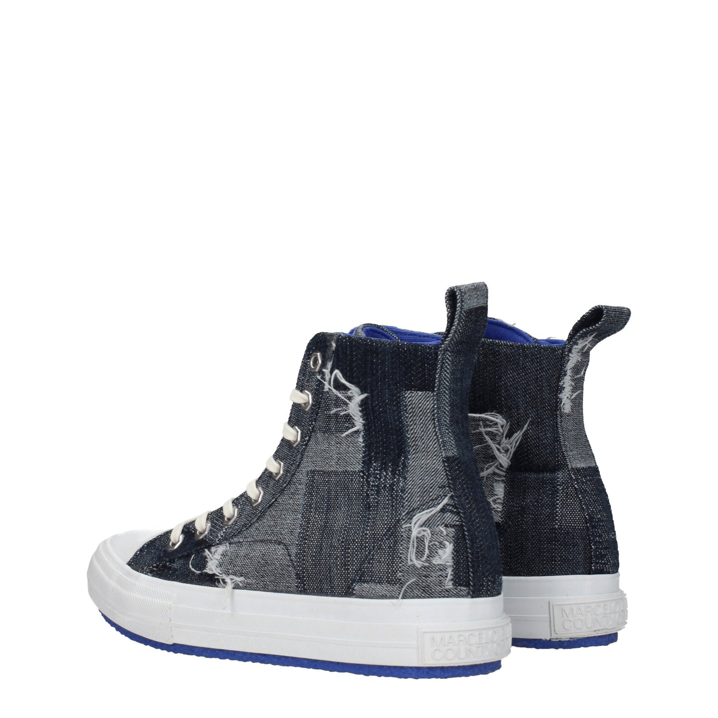 Marcelo Burlon Men's Sneakers in Fabric  Blue/Denim