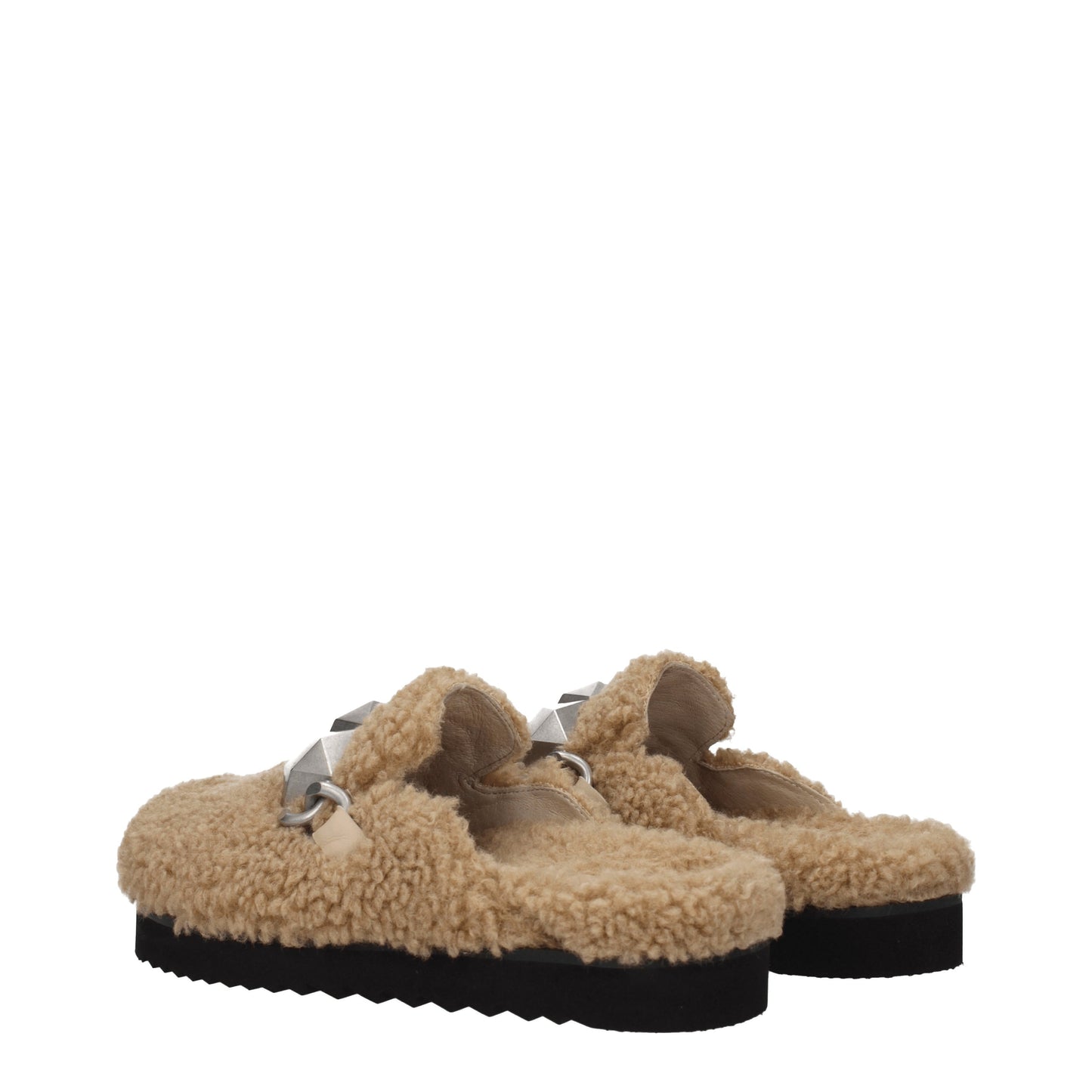 Ash Women's Sandals & Slippers in Eco Fur Beige/Cookie