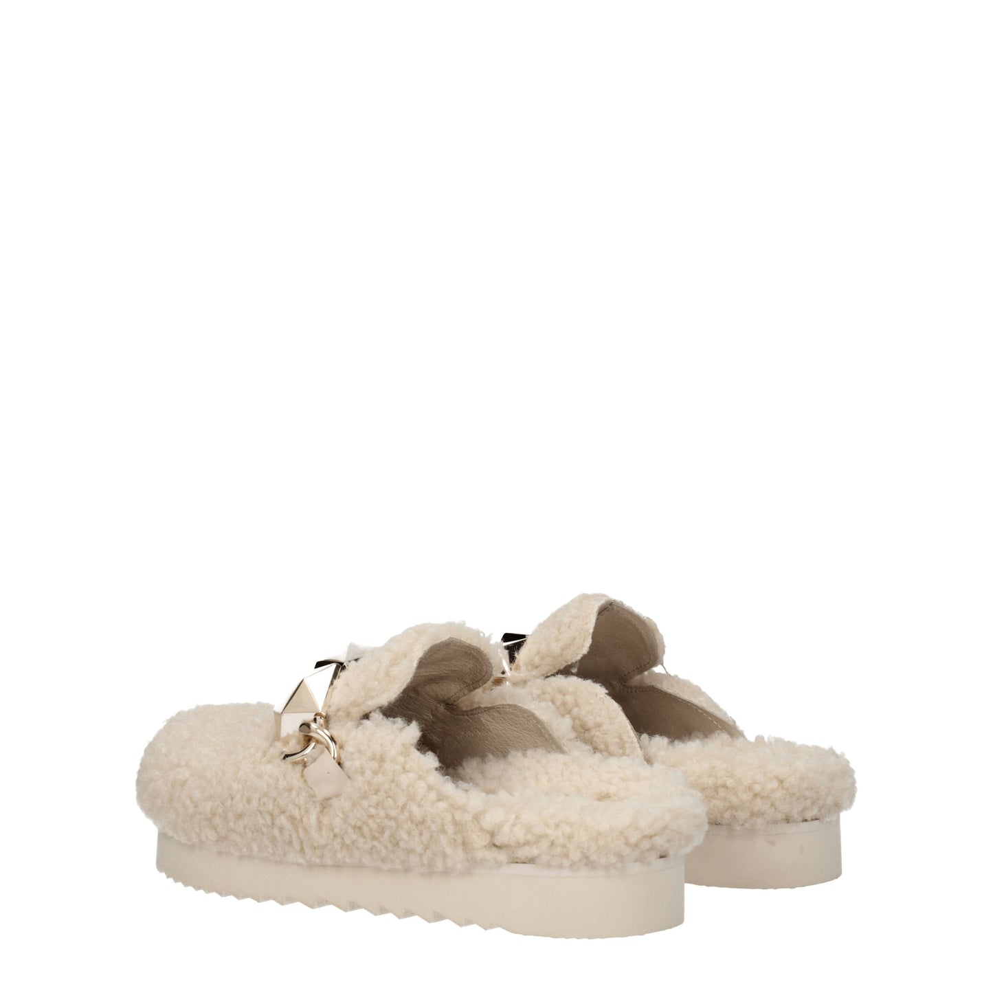 Ash Women's Sandals & Slippers in Eco Fur White/Shell