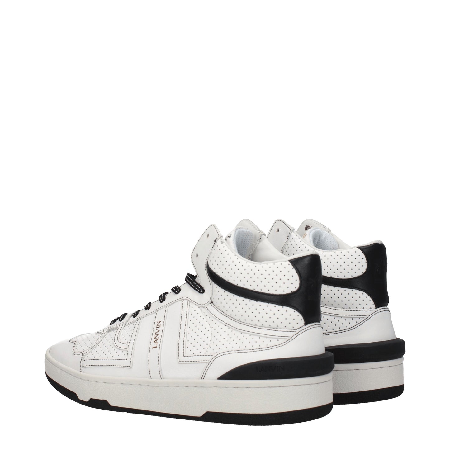 Lanvin Men's Sneakers in Leather White/Black