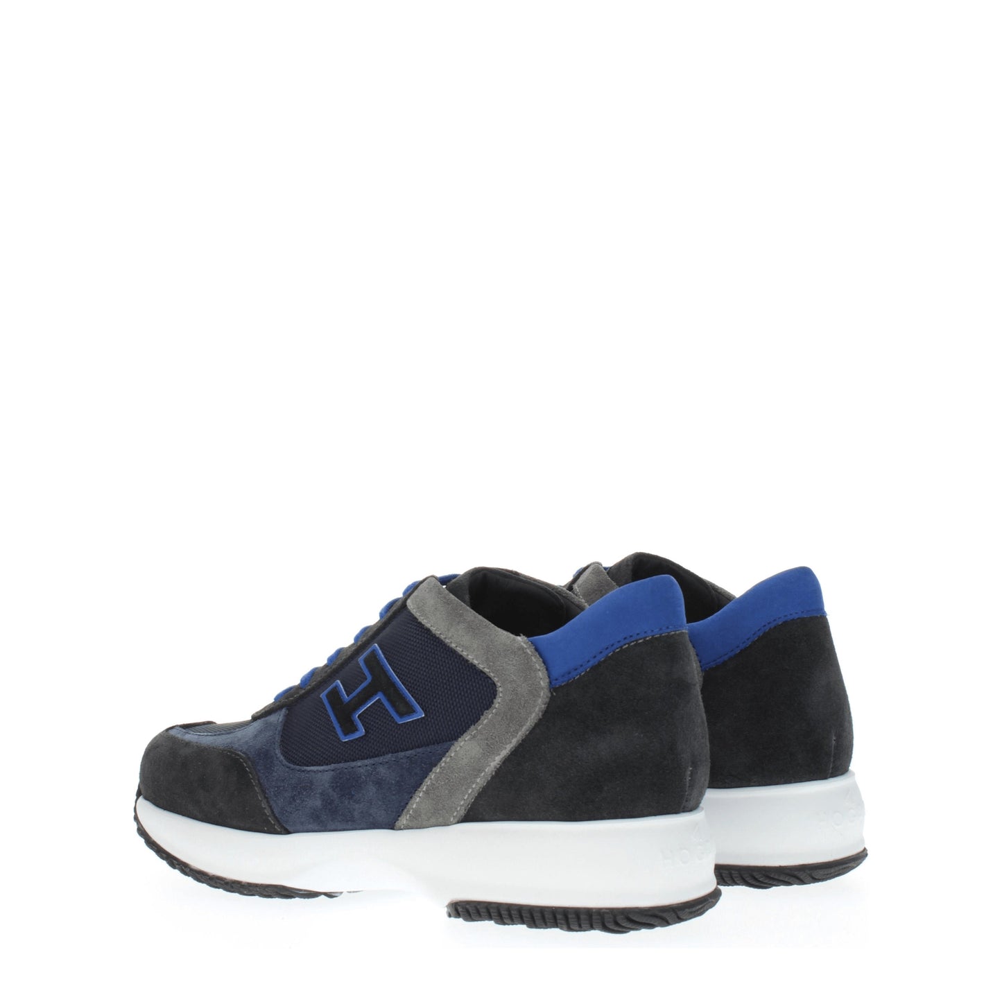 Hogan Men's Sneakers in Suede Blue/Multicolor