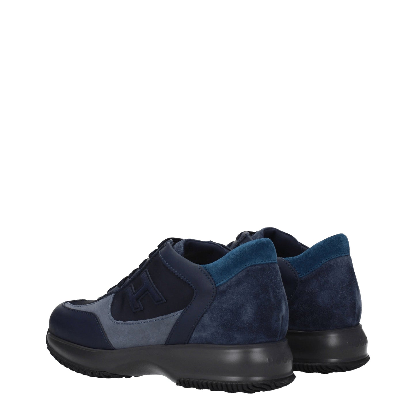 Hogan Men's Sneakers in Leather Blue/Blue Navy