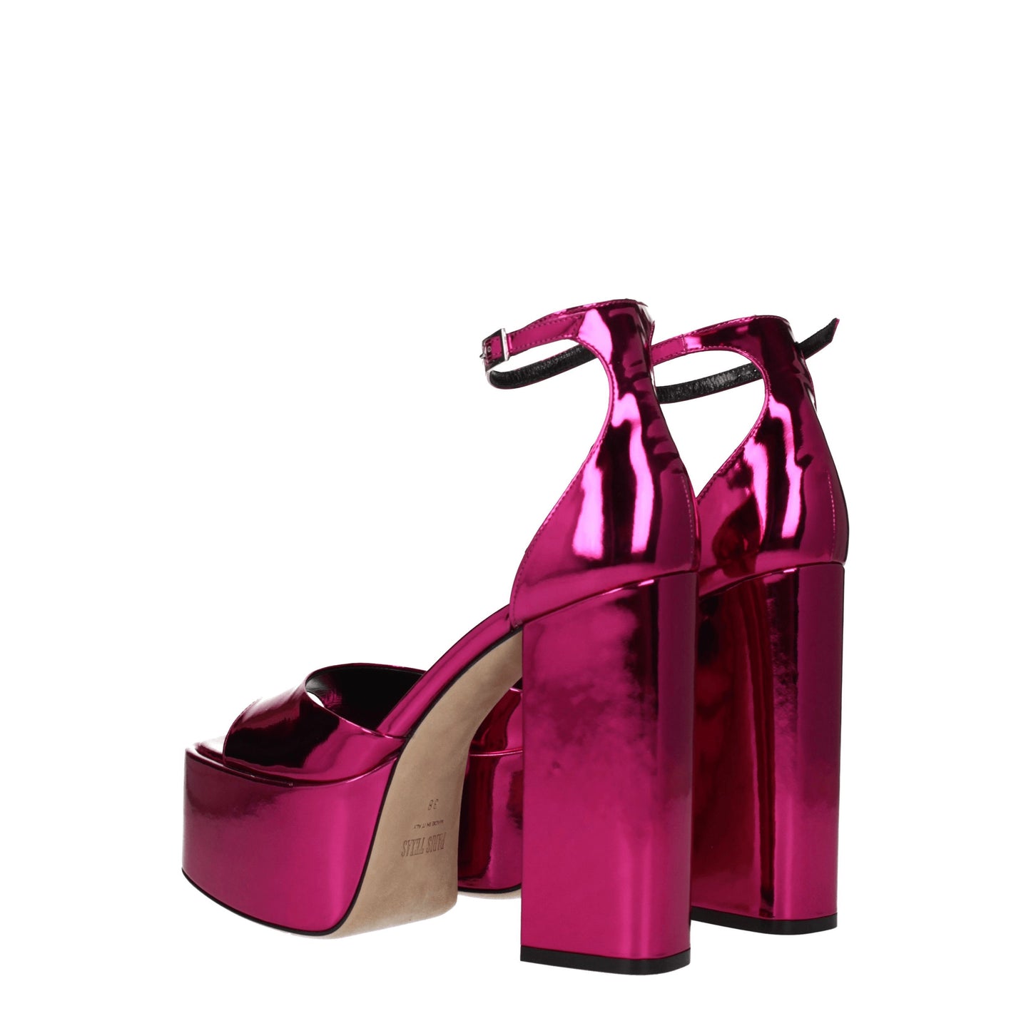 Paris Texas Women's Sandals in Leather Fuchsia