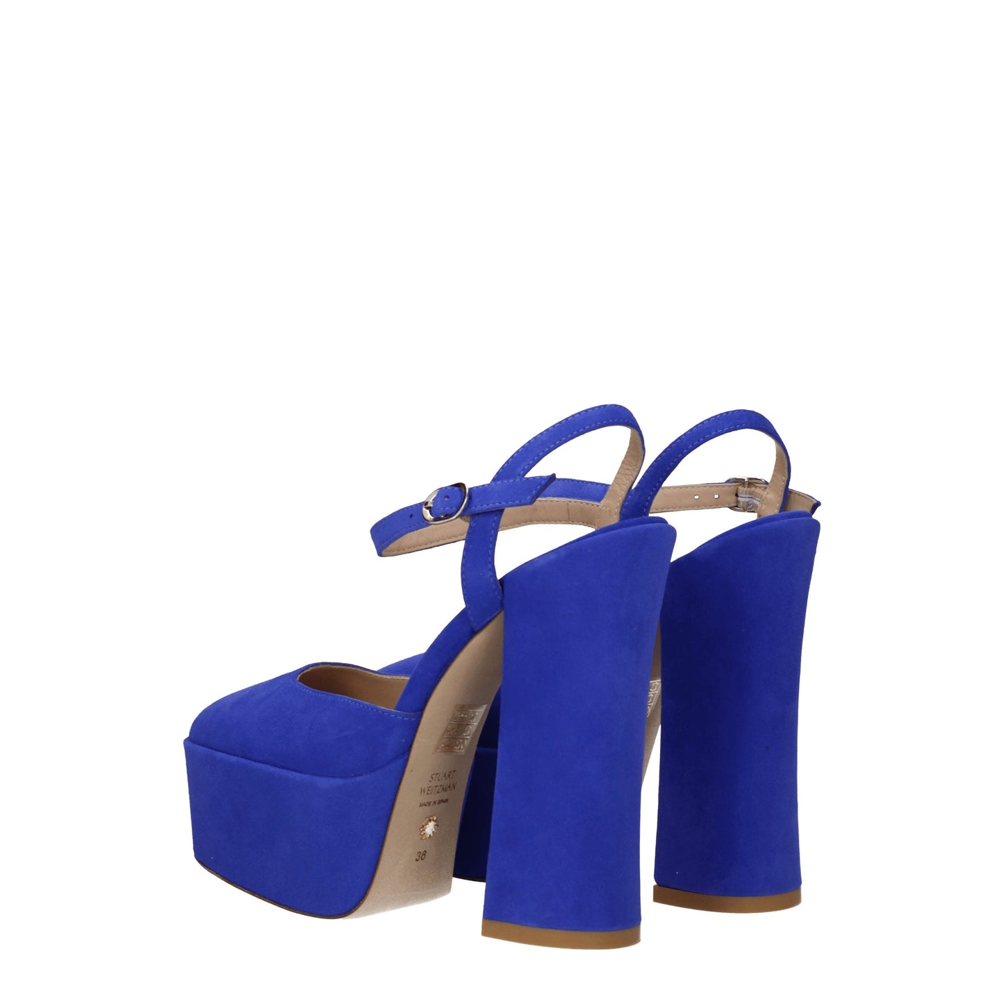 Stuart Weitzman Women's Sandals in Suede Blue/Juniper