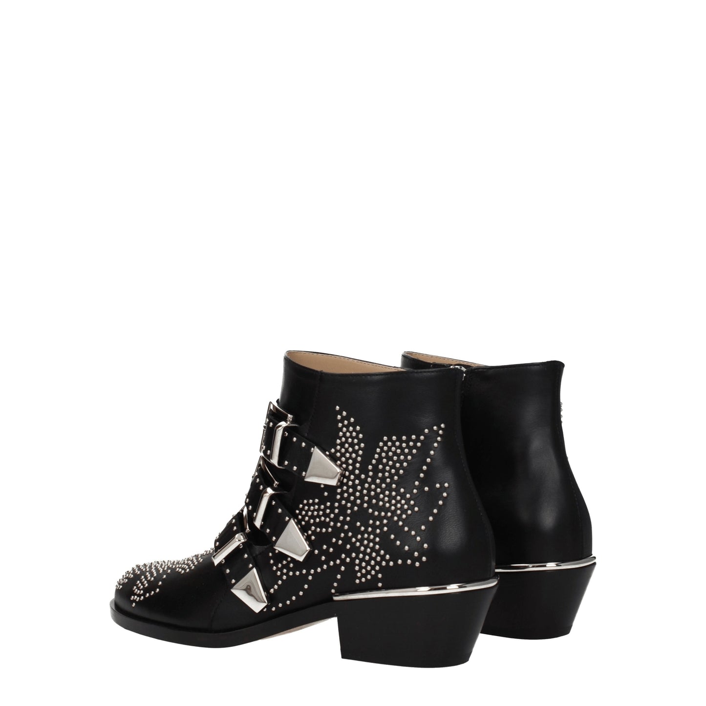 Chloé Women's Boots in Leather Black/Silver