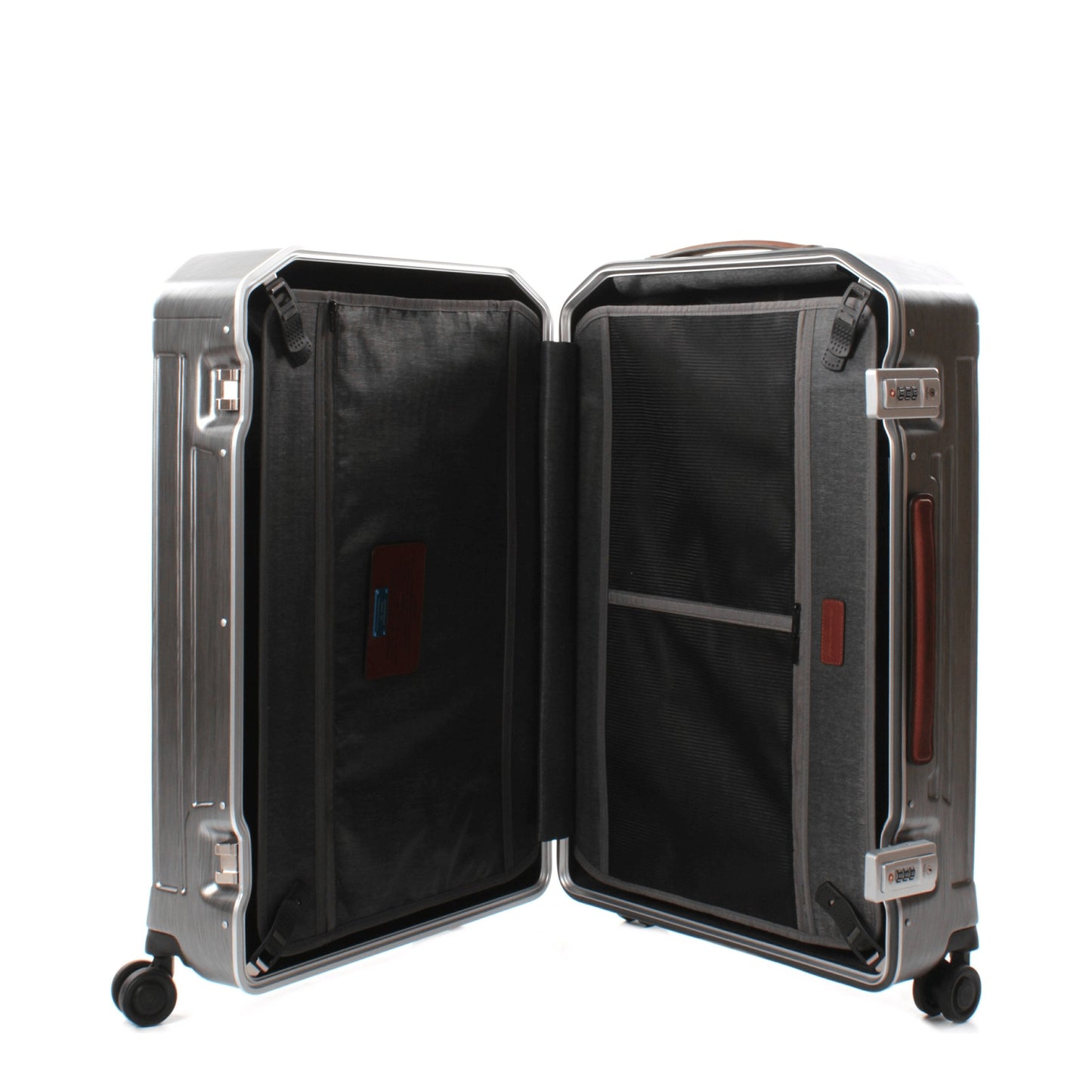 Piquadro Trolley Men Polycarbonate Gray/Leather