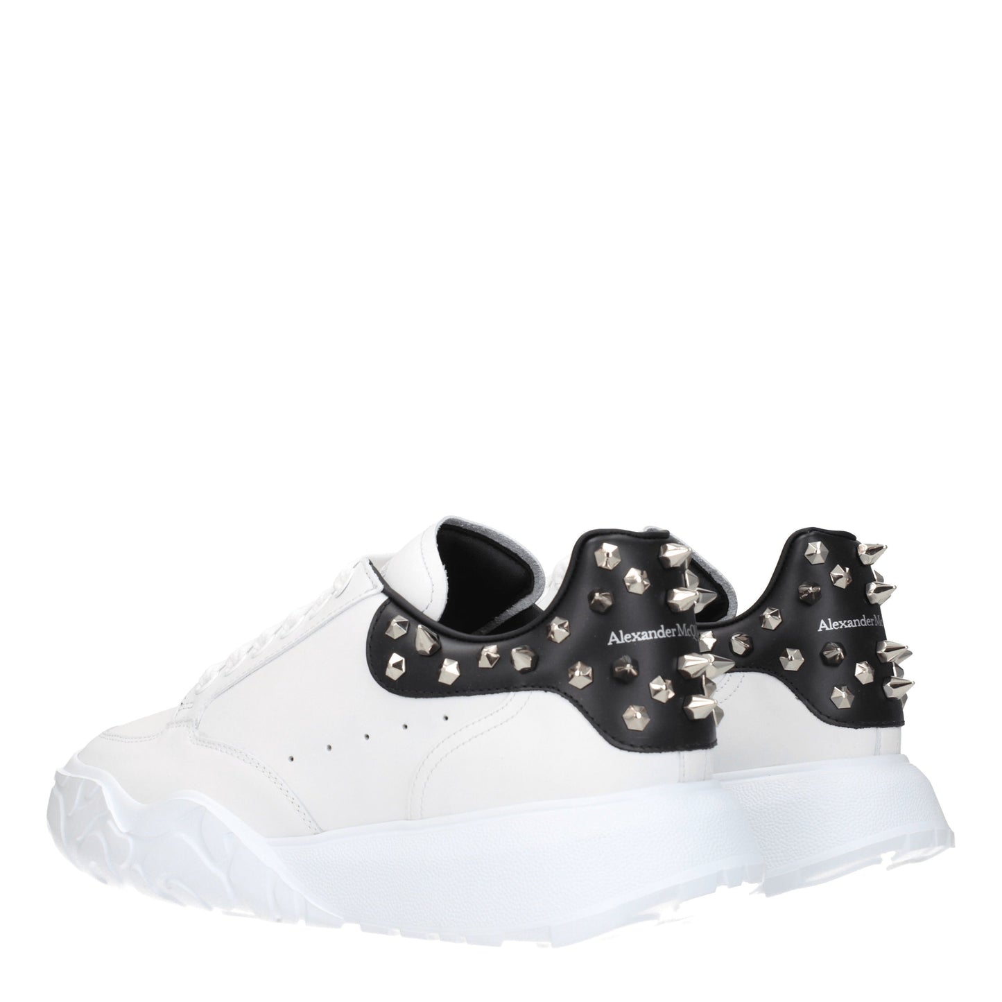 Alexander McQueen Men's Sneakers in Leather White/Black