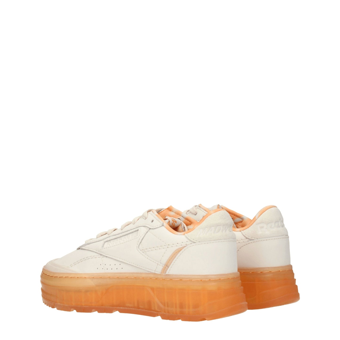 Reebok Women's Sneakers in Leather Beige/Orange