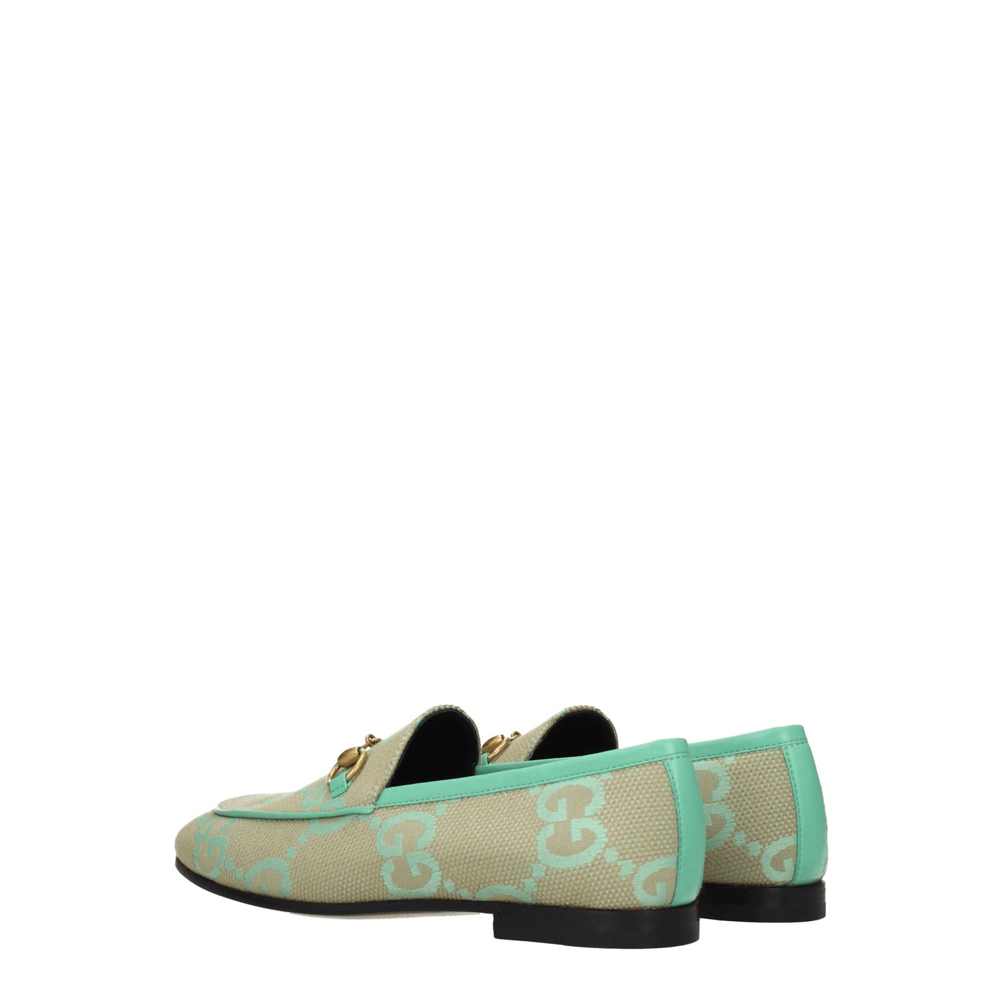 Gucci Women's Loafers in Fabric  Beige/Teal