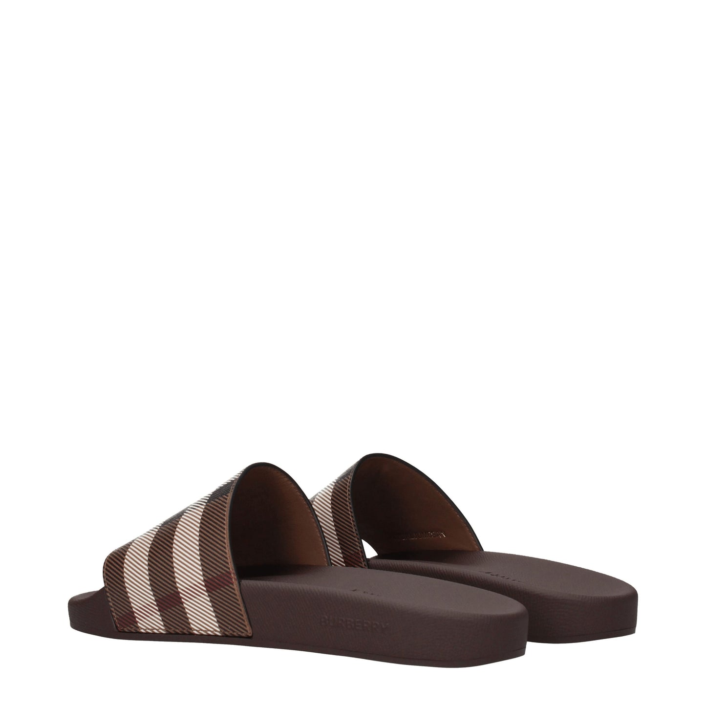 Burberry Sandals & Slippers Men Rubber Brown/Birch